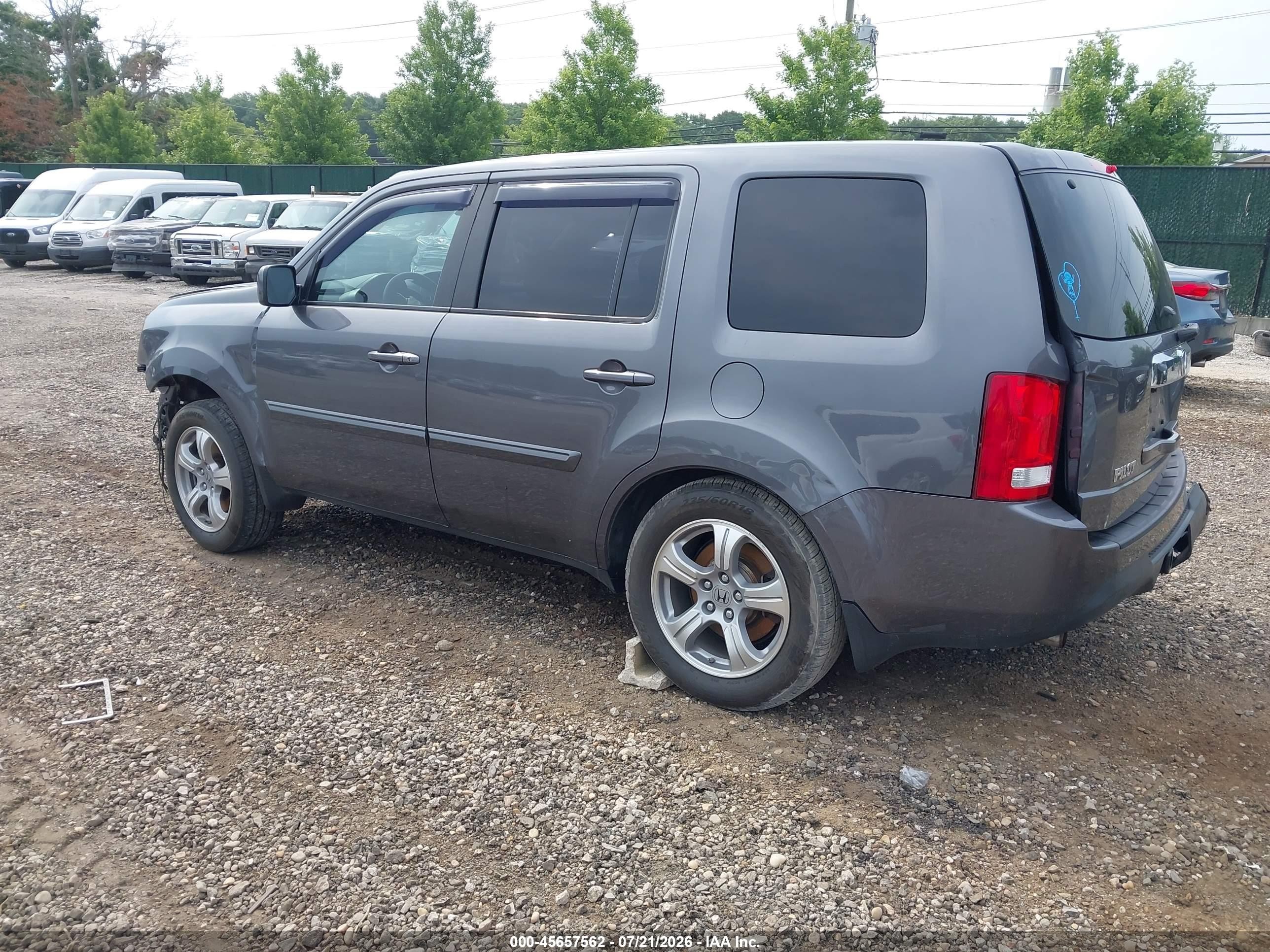 2014 Honda Pilot Ex Серый vin: 5FNYF4H45EB050594