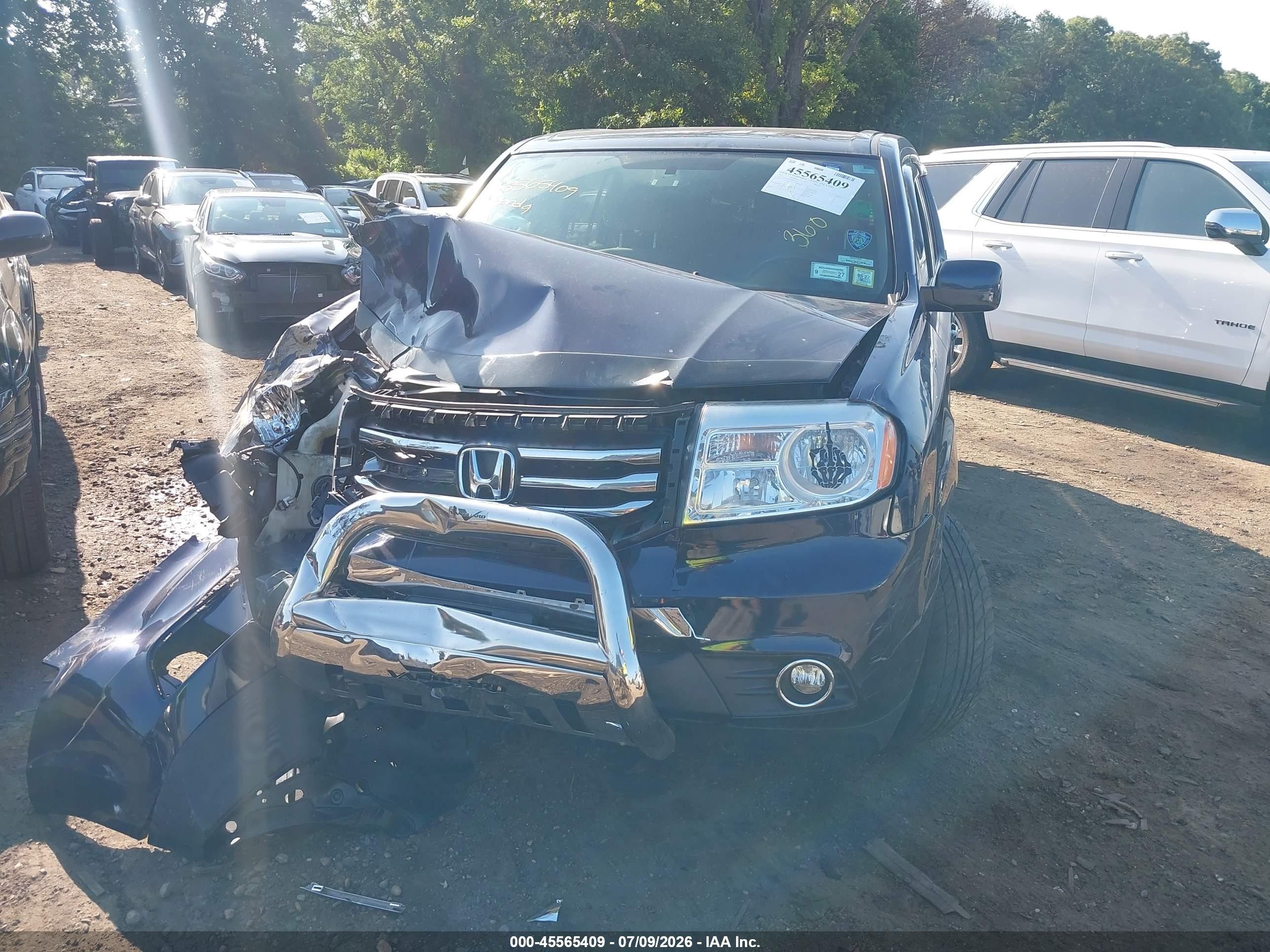 2014 Honda Pilot Ex Blue vin: 5FNYF4H45EB053768