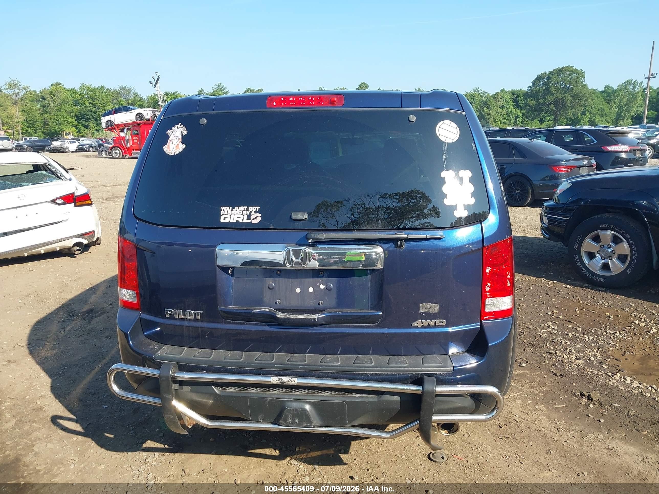 2014 Honda Pilot Ex Blue vin: 5FNYF4H45EB053768