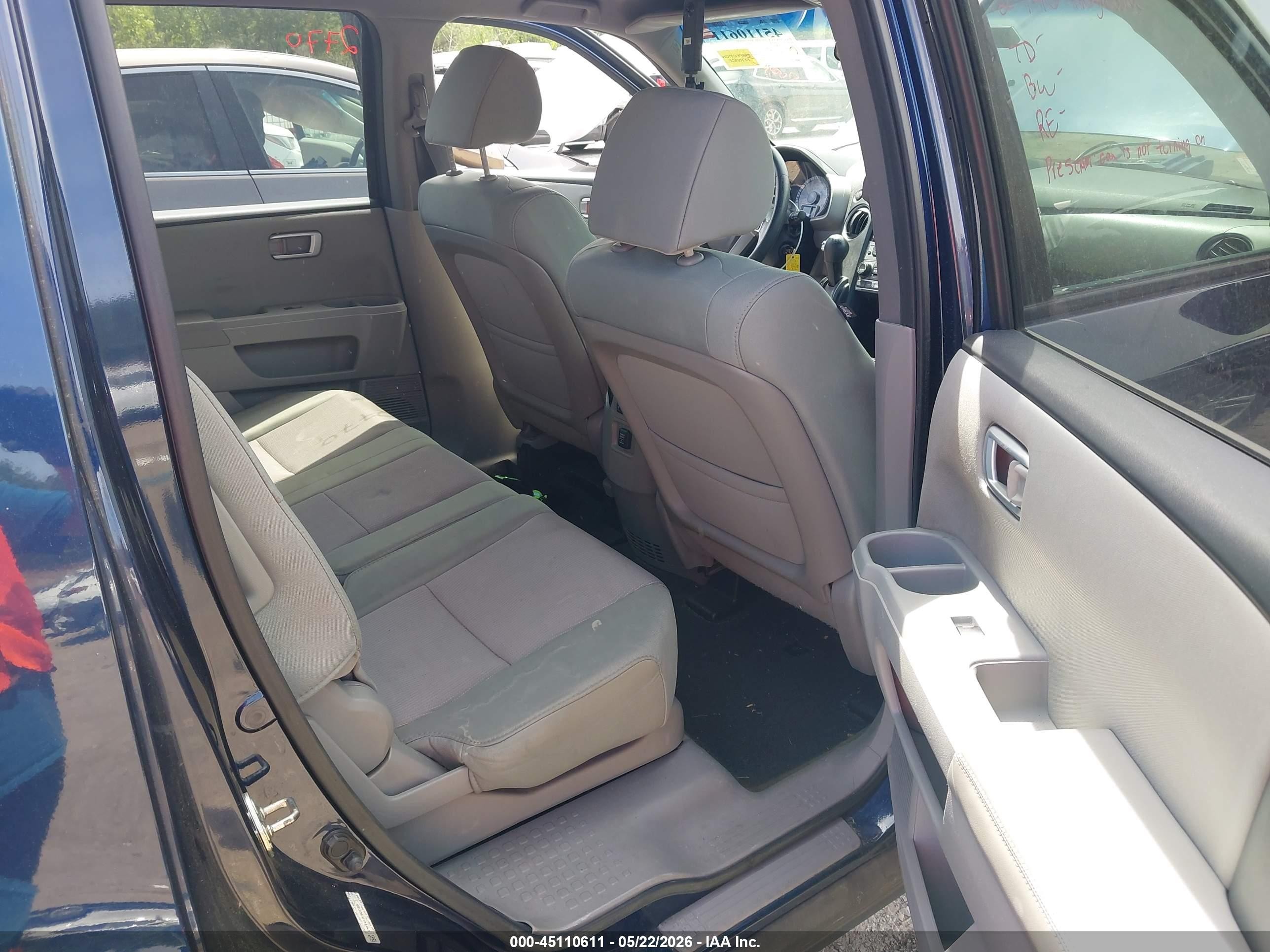 2014 Honda Pilot Ex Синий vin: 5FNYF4H45EB053804