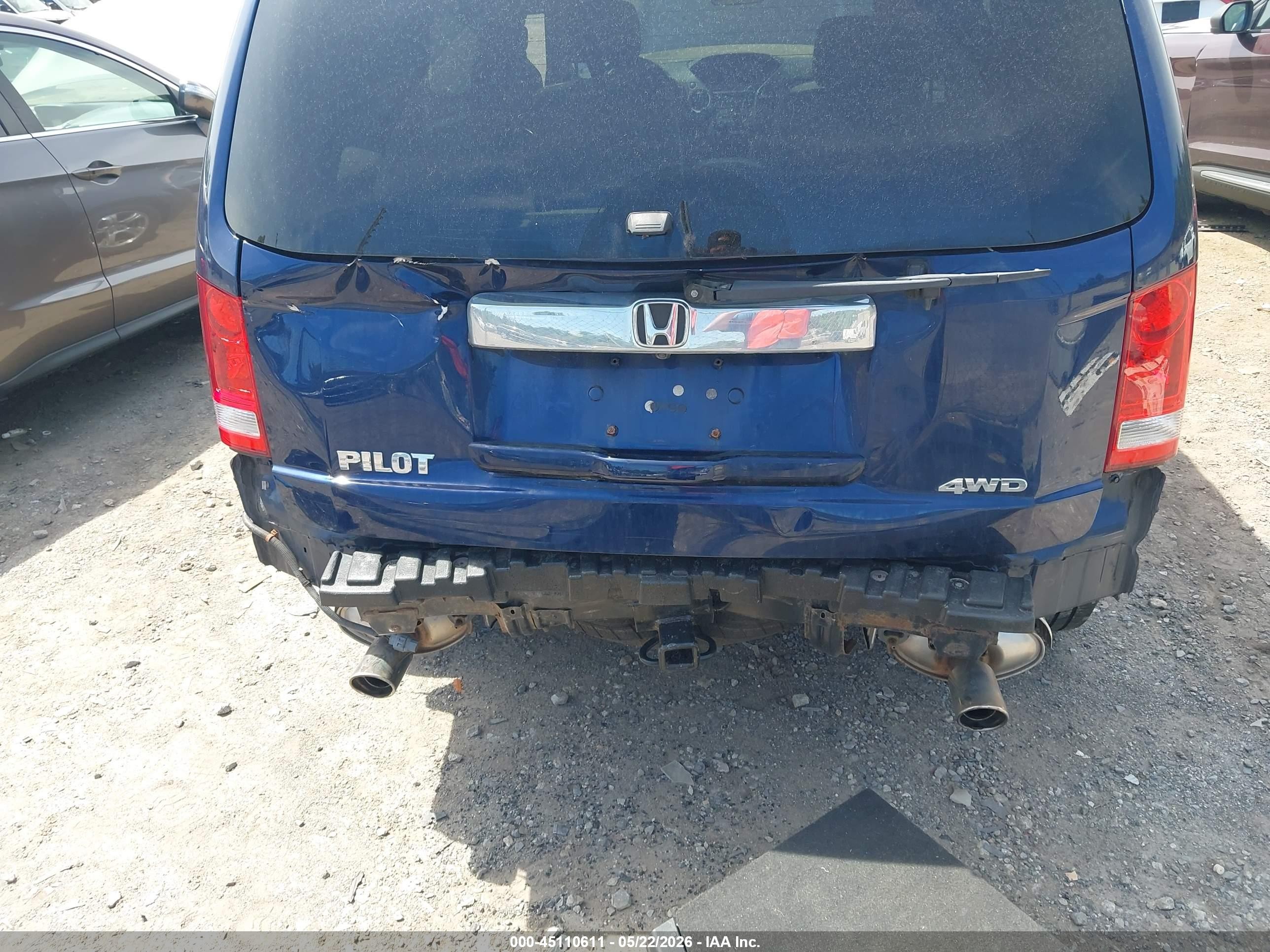 2014 Honda Pilot Ex Синий vin: 5FNYF4H45EB053804