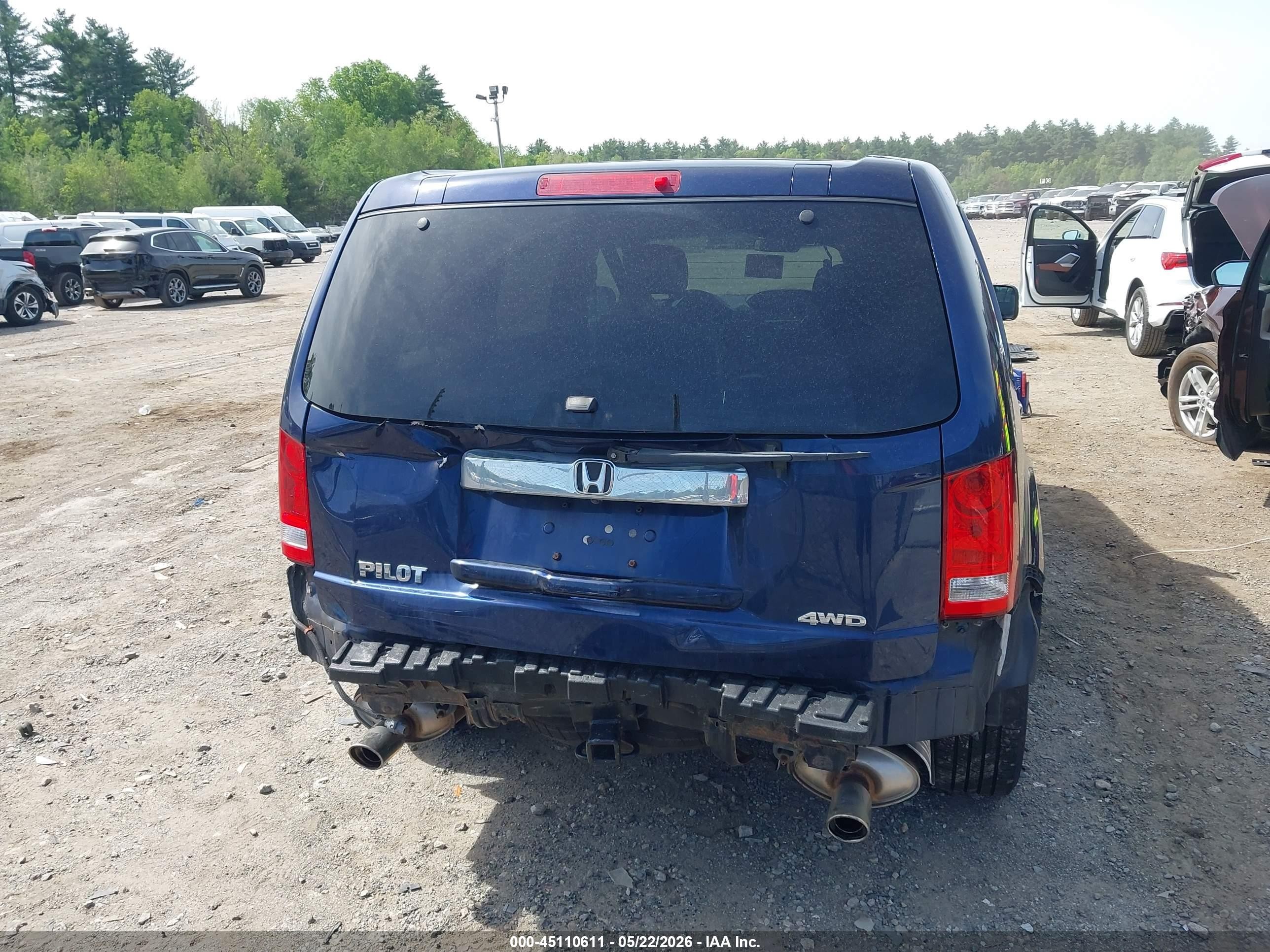 2014 Honda Pilot Ex Синий vin: 5FNYF4H45EB053804