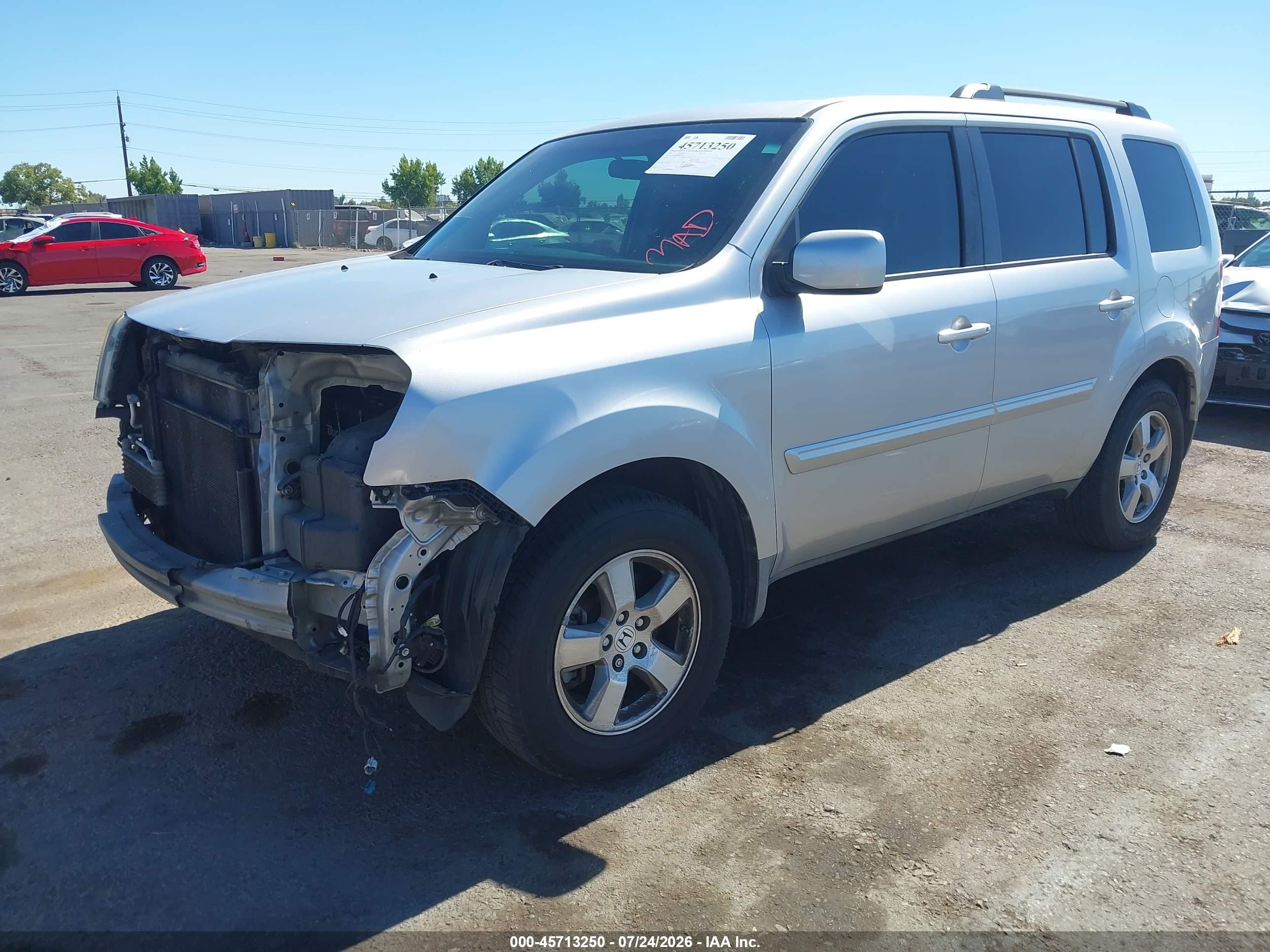 2010 Honda Pilot Ex Silver vin: 5FNYF4H46AB032339