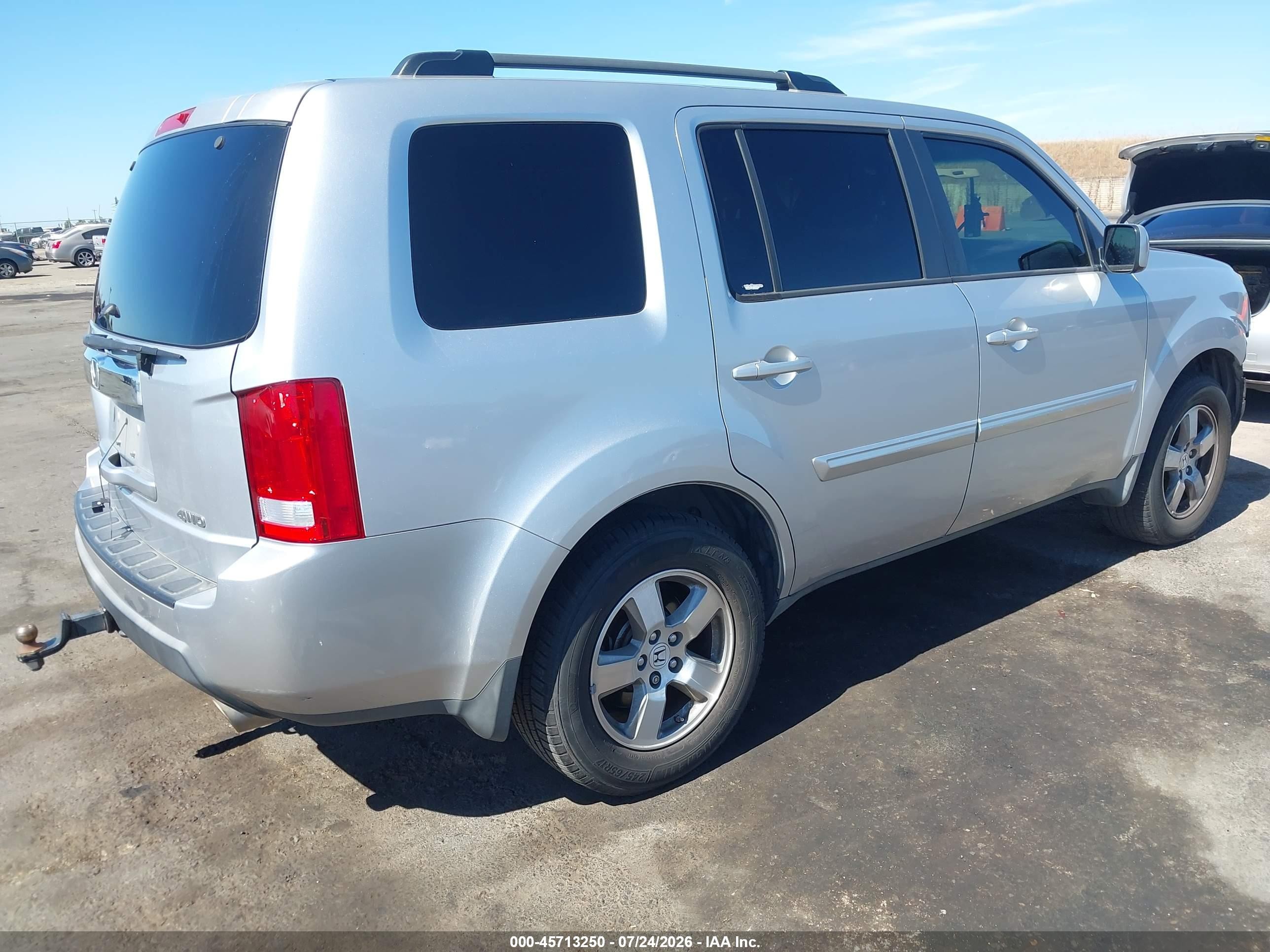 2010 Honda Pilot Ex Silver vin: 5FNYF4H46AB032339