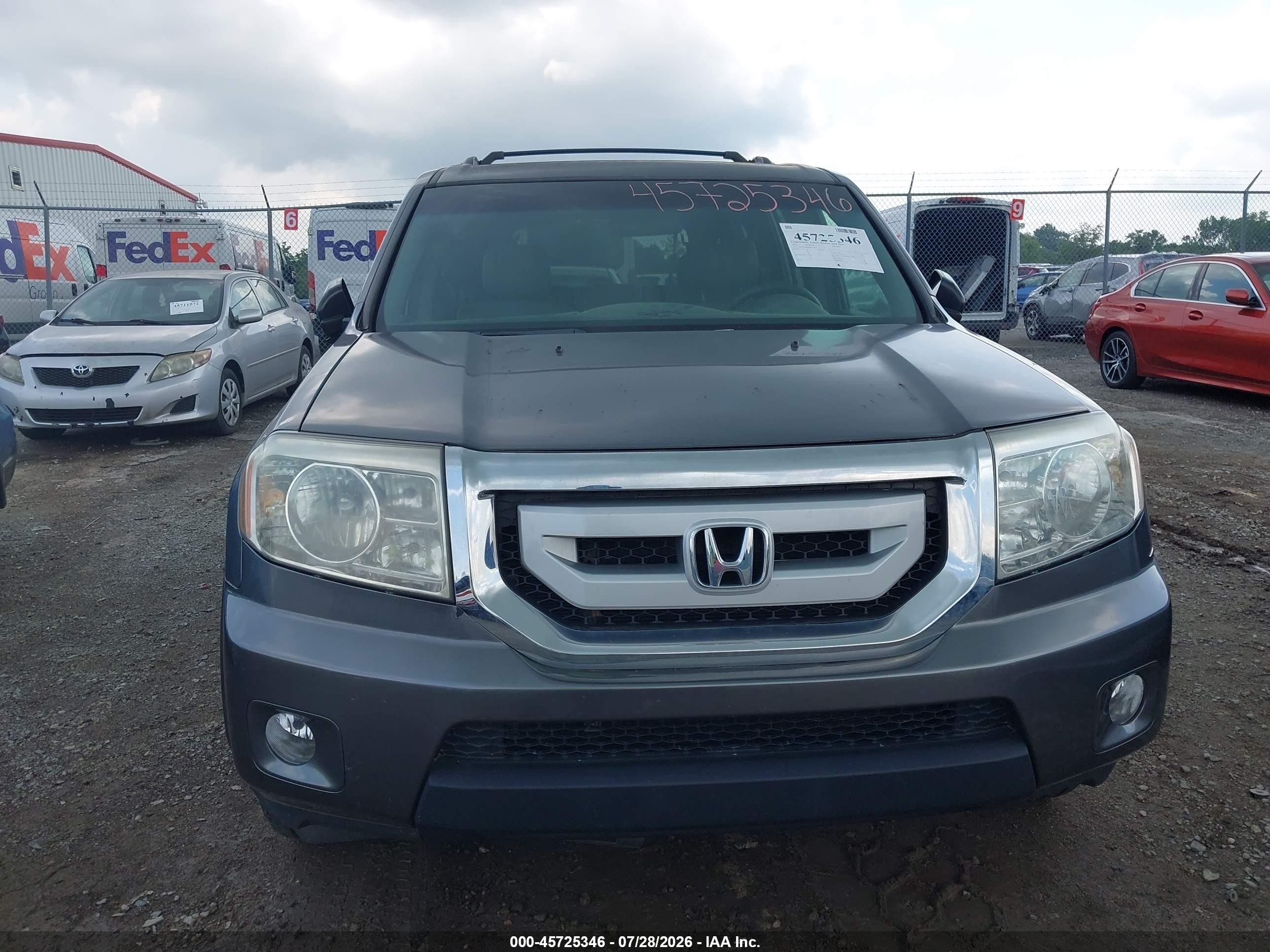 2011 Honda Pilot Ex Серый vin: 5FNYF4H46BB013453