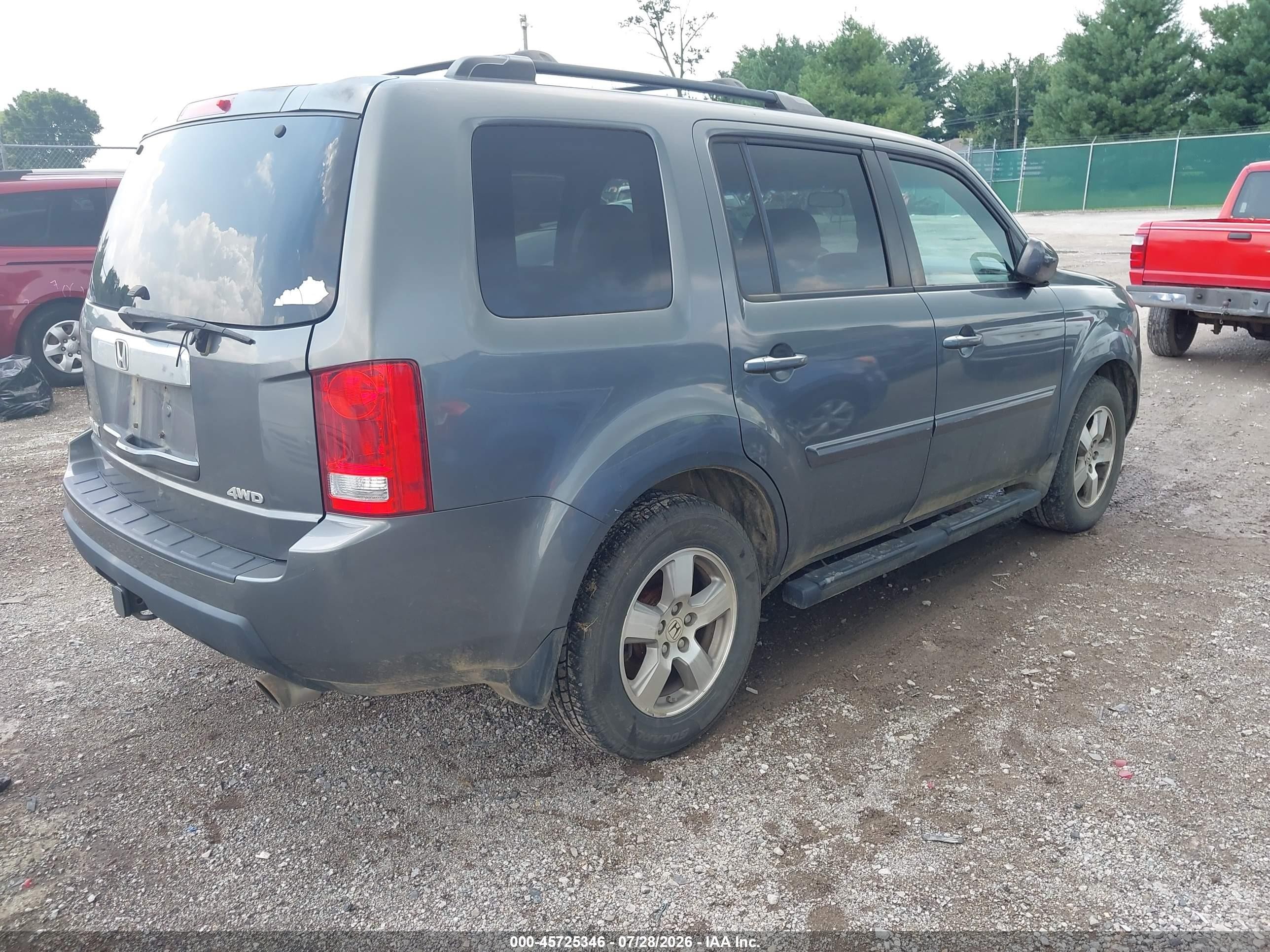 2011 Honda Pilot Ex Серый vin: 5FNYF4H46BB013453