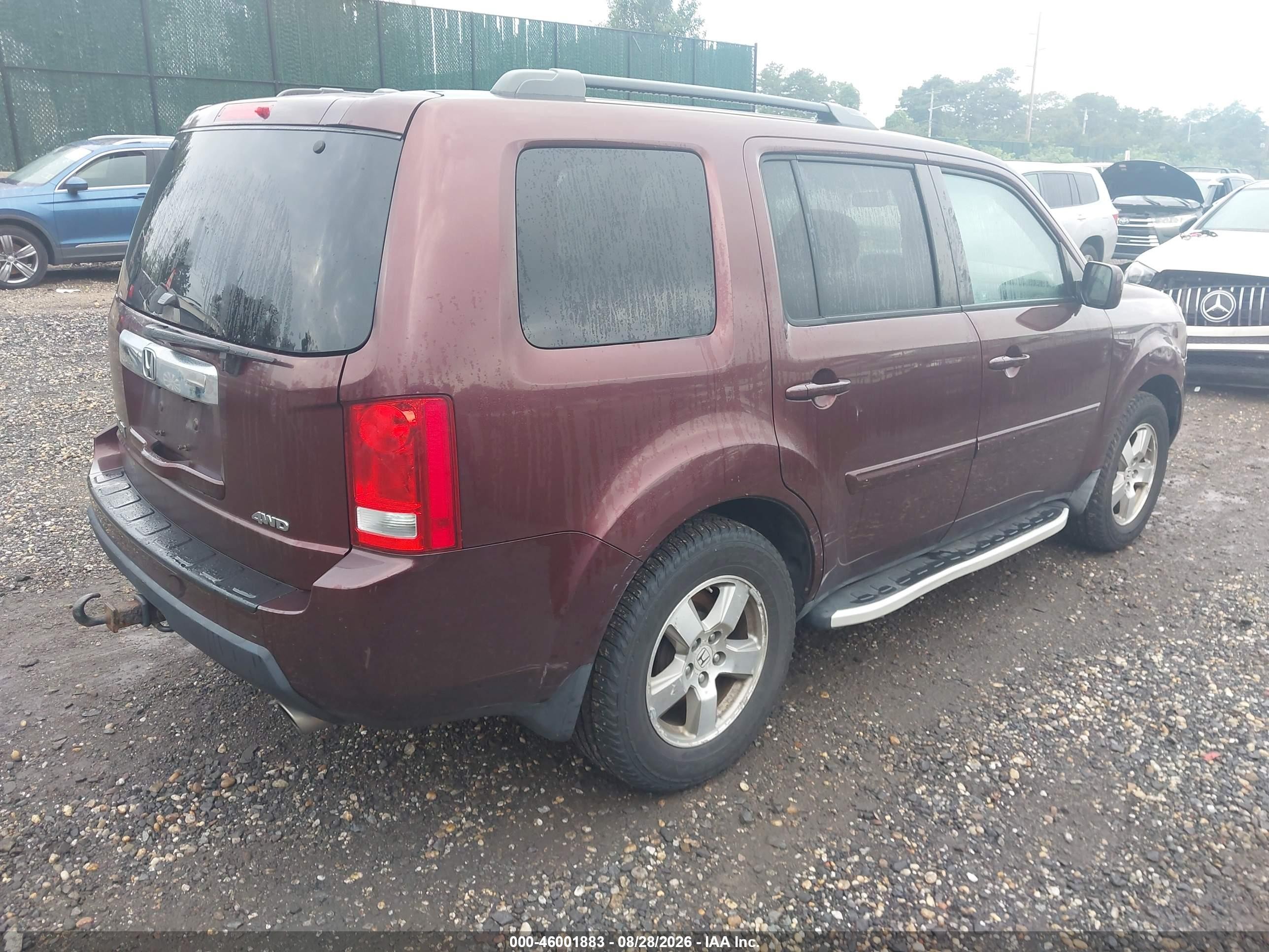 2011 Honda Pilot Ex Purple vin: 5FNYF4H46BB040412