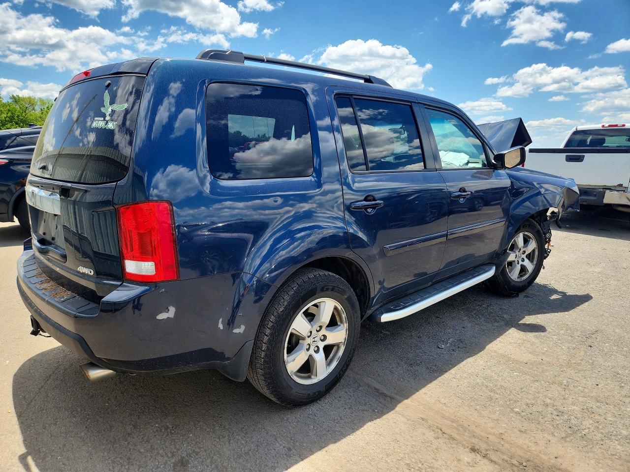 2011 Honda Pilot Ex Blue vin: 5FNYF4H46BB081400