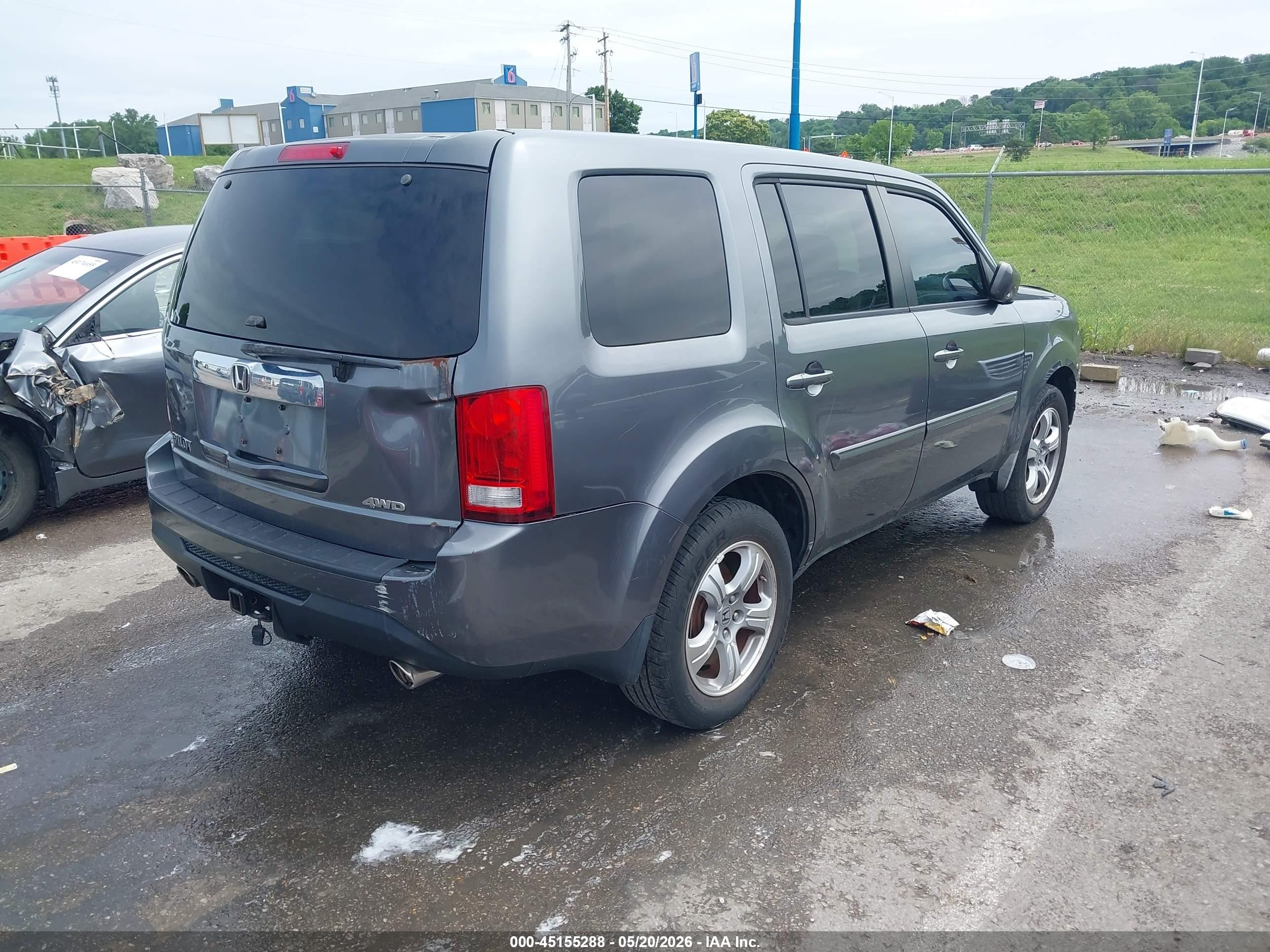 2012 Honda Pilot Ex Серый vin: 5FNYF4H46CB045529