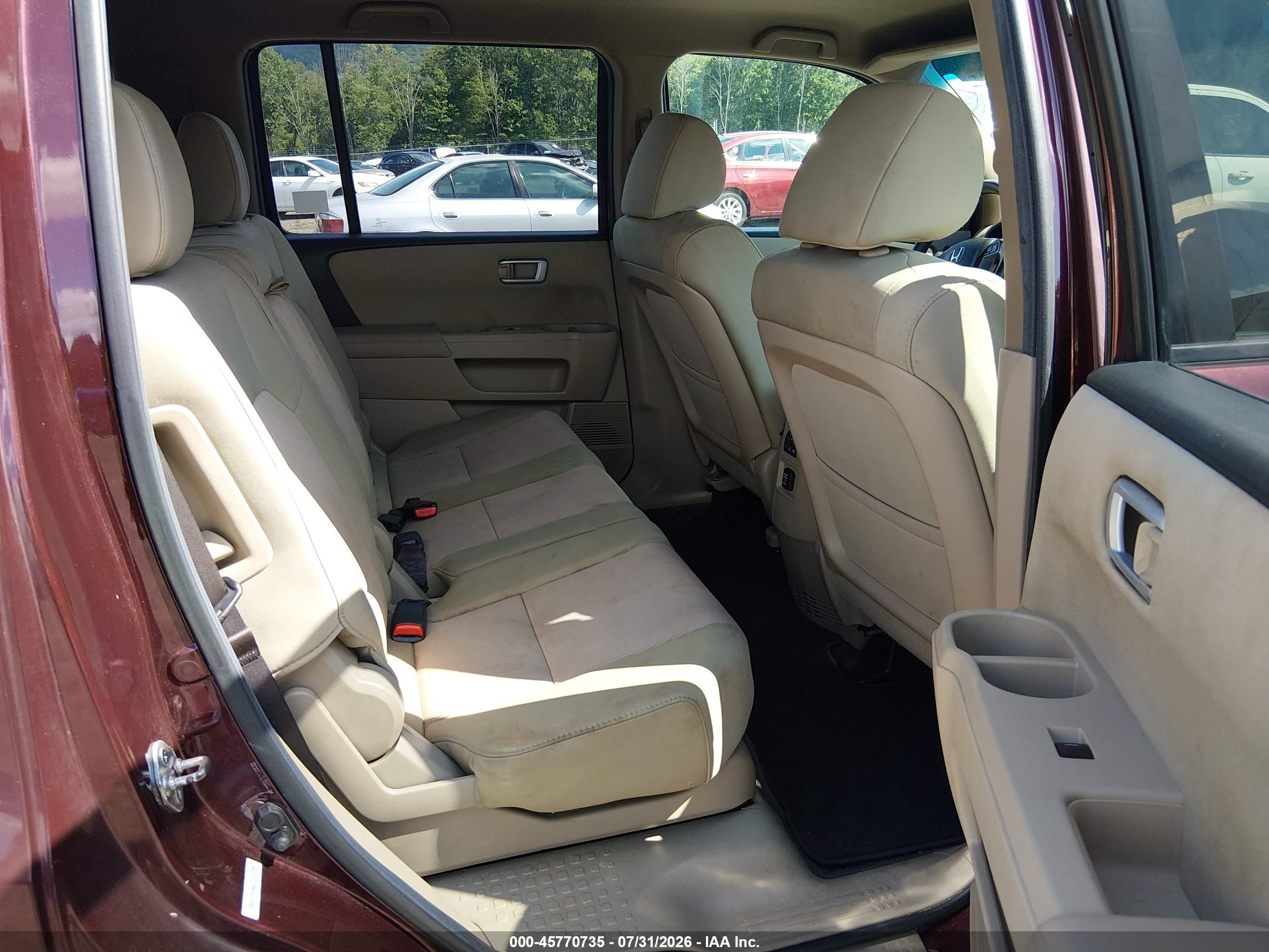 2012 Honda Pilot Ex Red vin: 5FNYF4H46CB056935