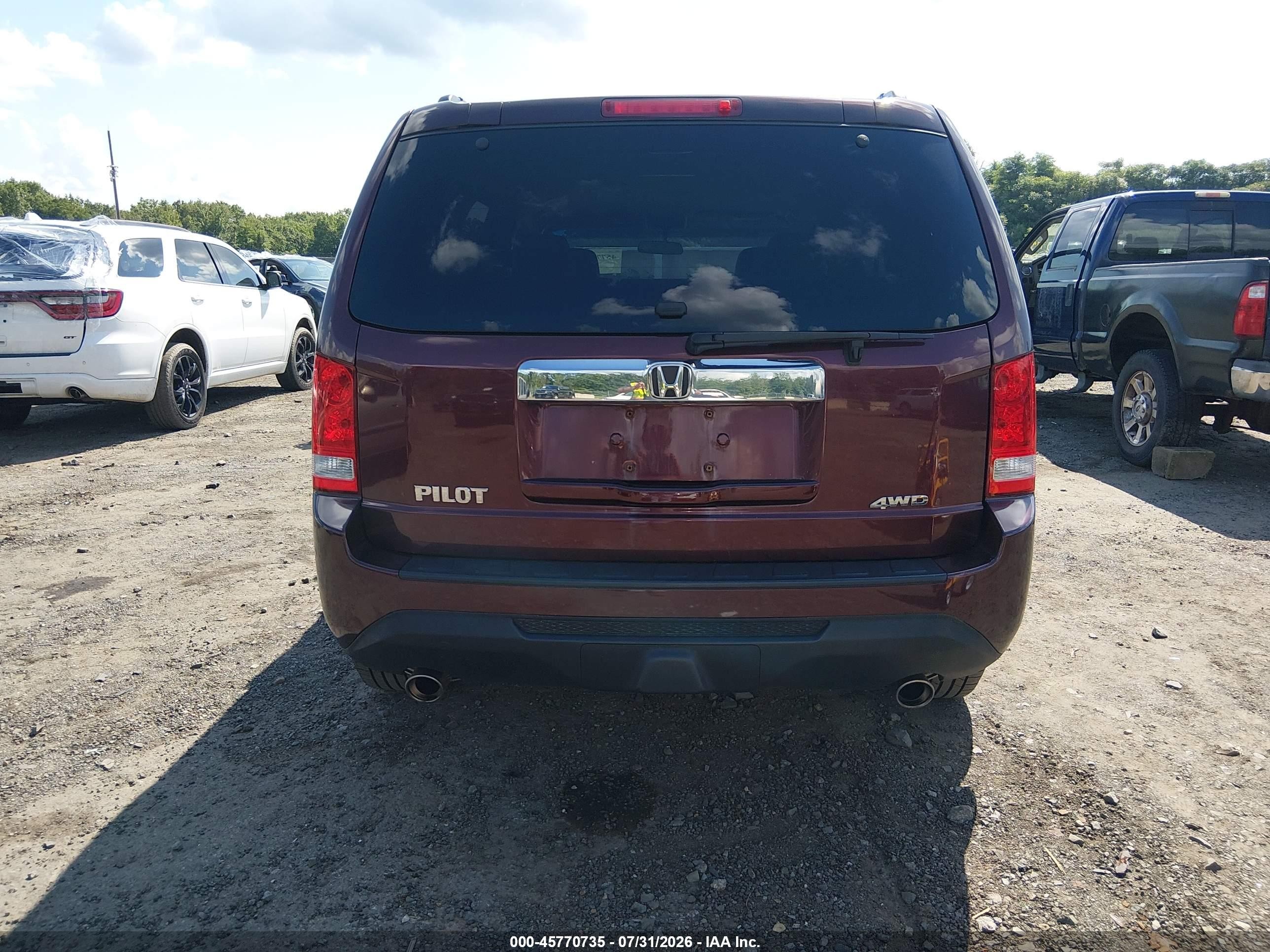 2012 Honda Pilot Ex Red vin: 5FNYF4H46CB056935