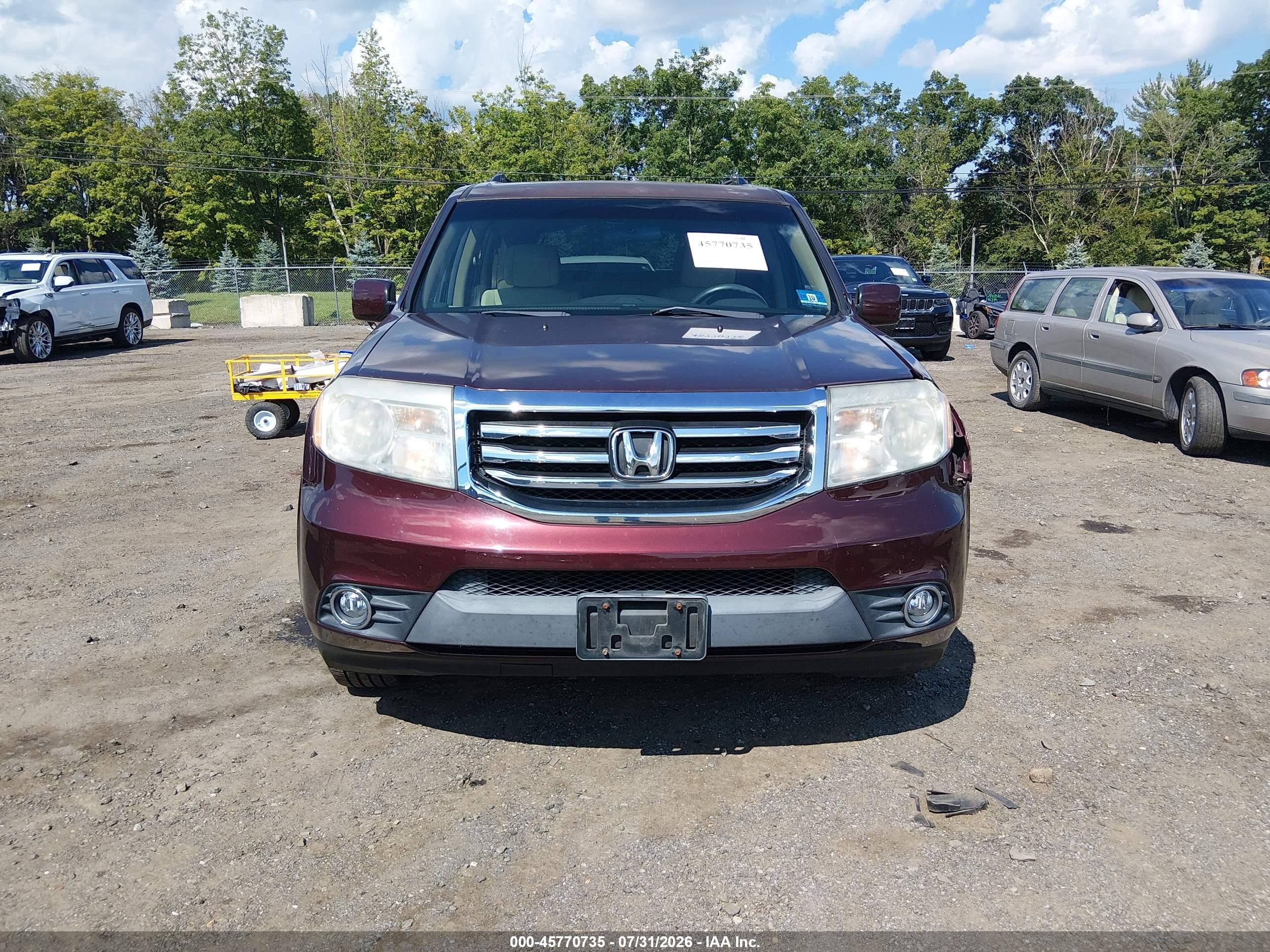 2012 Honda Pilot Ex Red vin: 5FNYF4H46CB056935