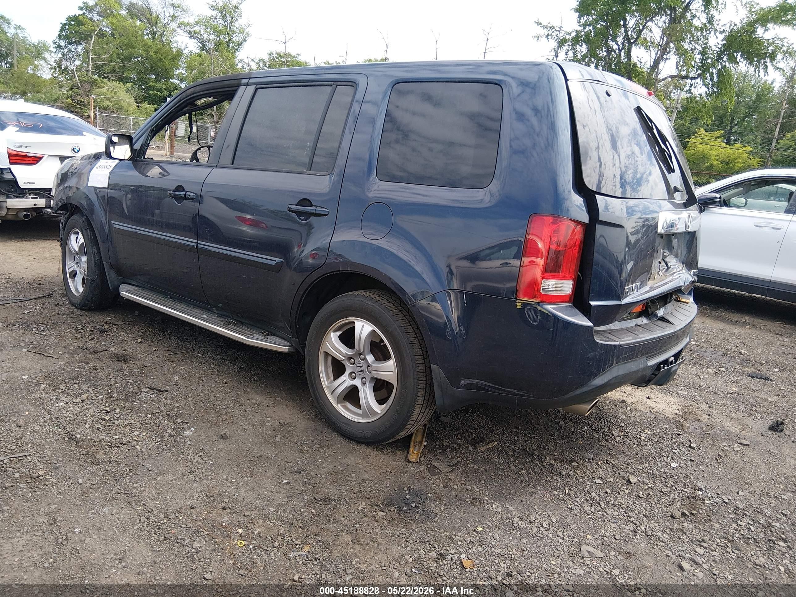 2012 Honda Pilot Ex Blue vin: 5FNYF4H46CB079311