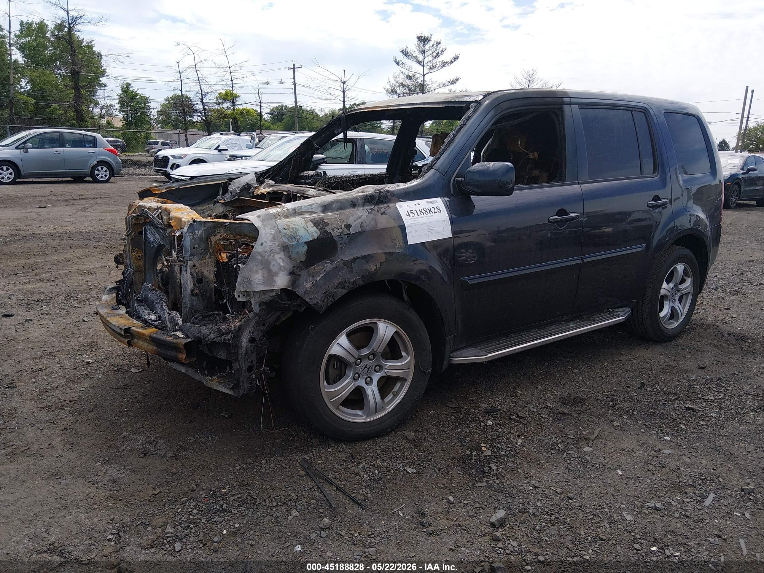 2012 Honda Pilot Ex Blue vin: 5FNYF4H46CB079311