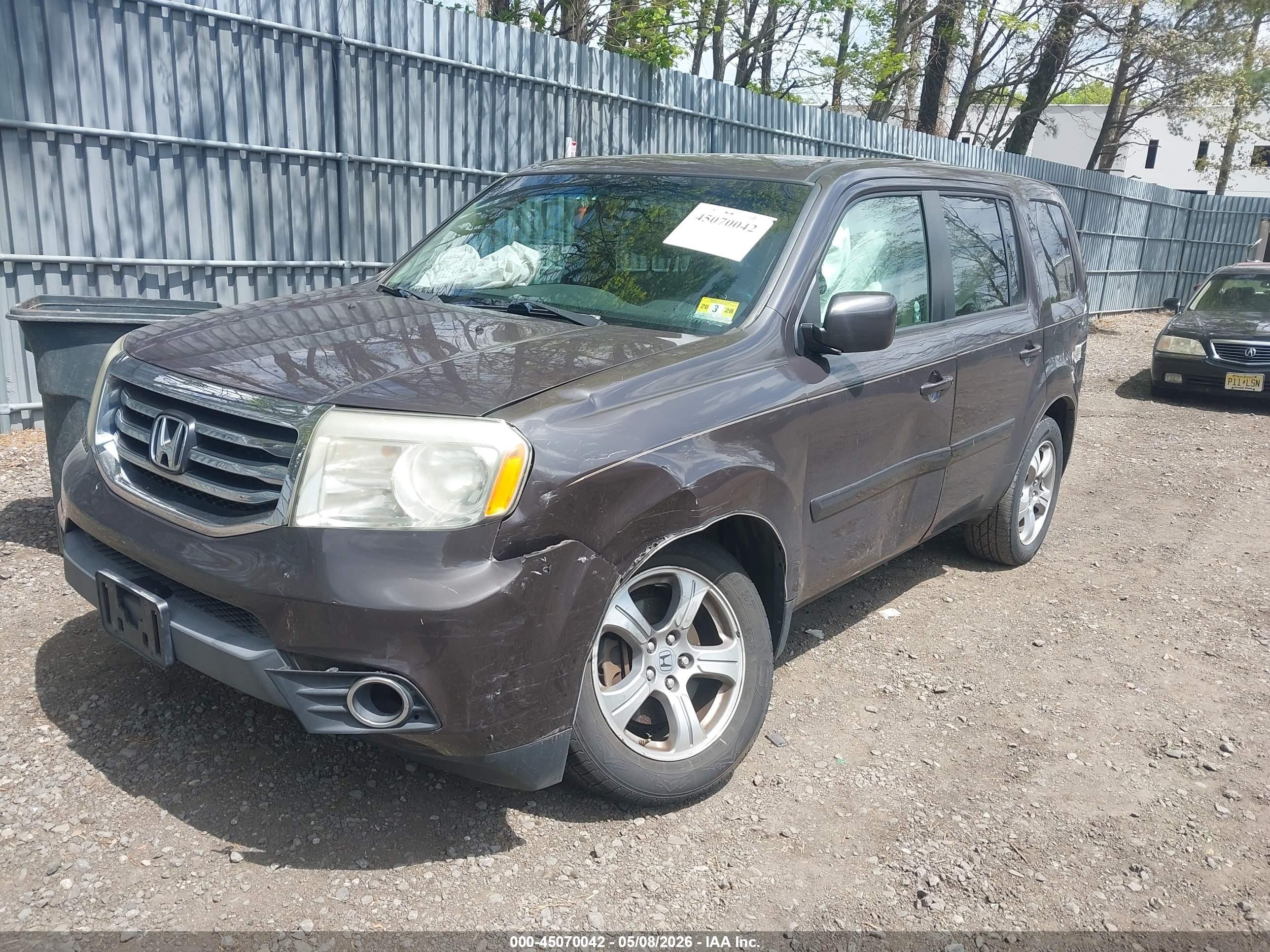 2012 Honda Pilot Ex Коричневый vin: 5FNYF4H46CB082693