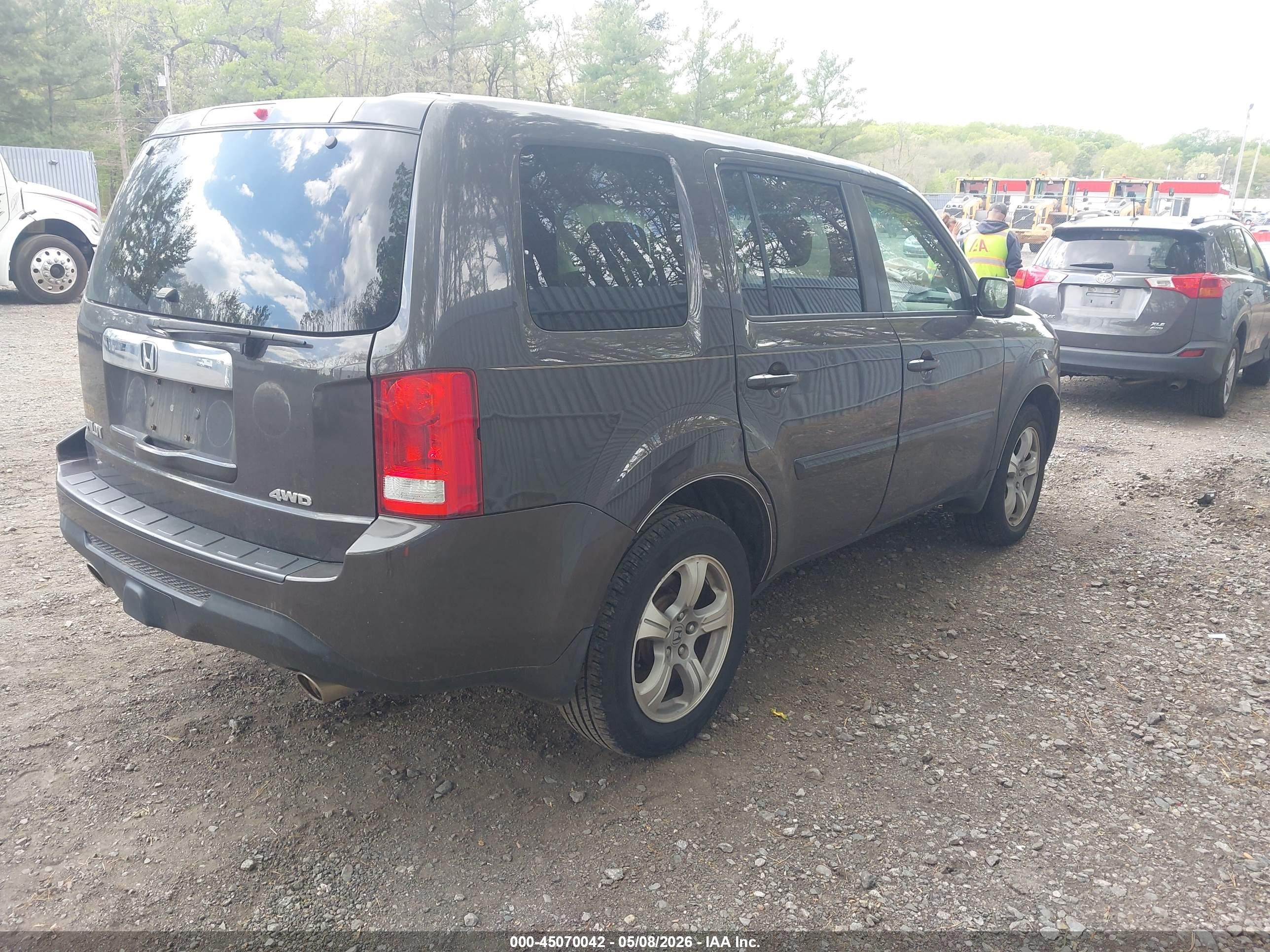 2012 Honda Pilot Ex Коричневый vin: 5FNYF4H46CB082693