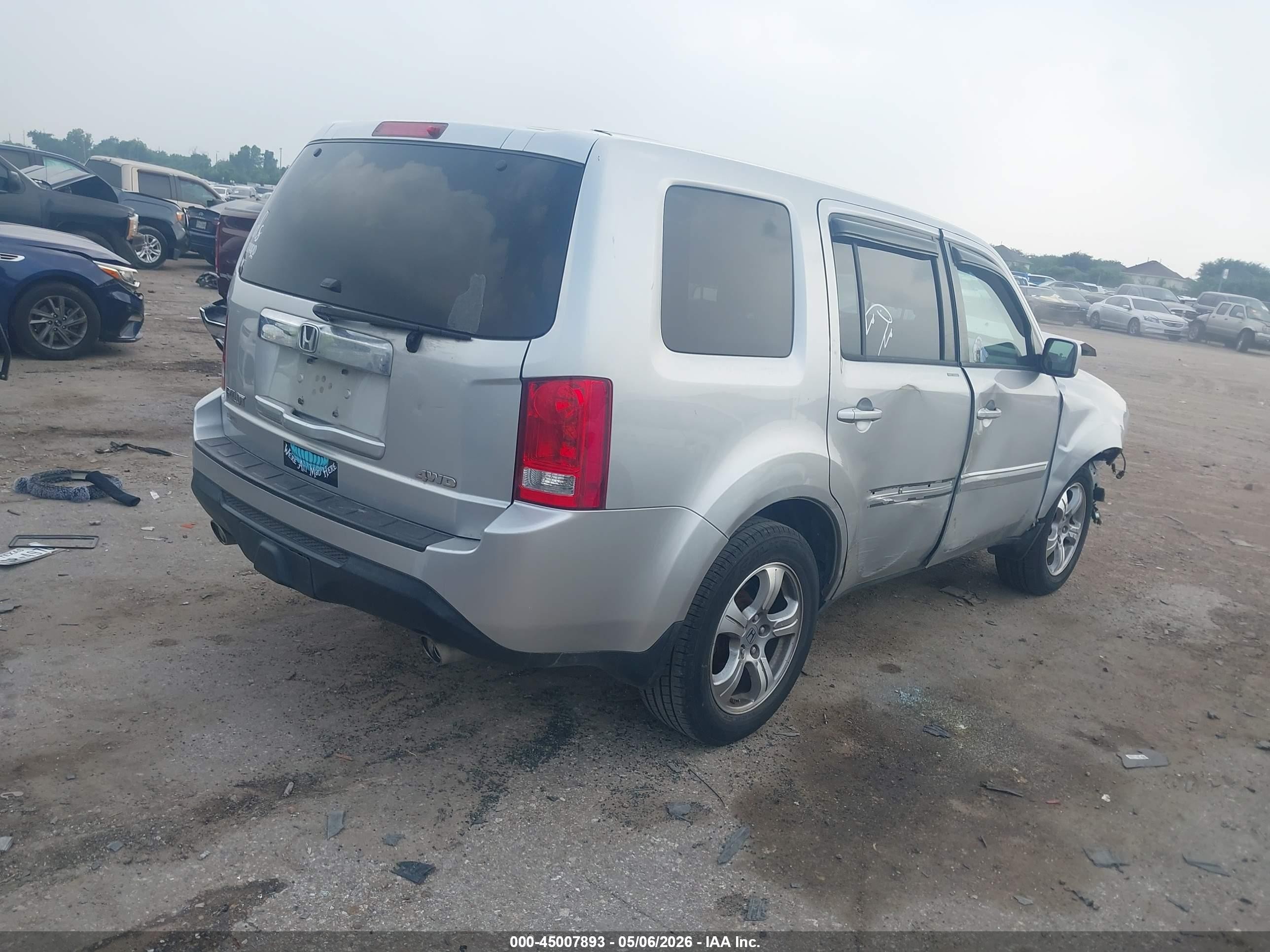 2013 Honda Pilot Ex Silver vin: 5FNYF4H46DB038775
