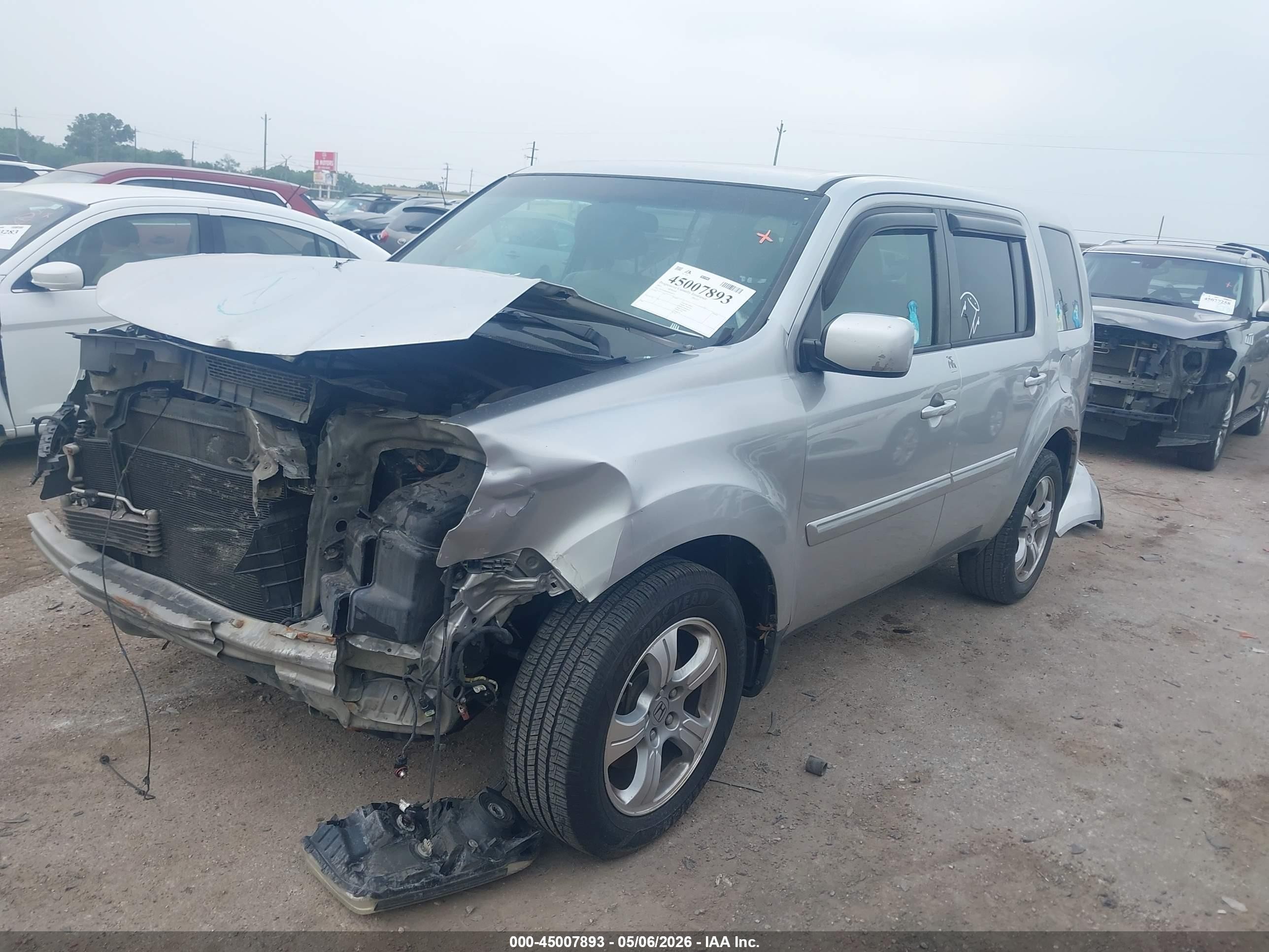2013 Honda Pilot Ex Silver vin: 5FNYF4H46DB038775