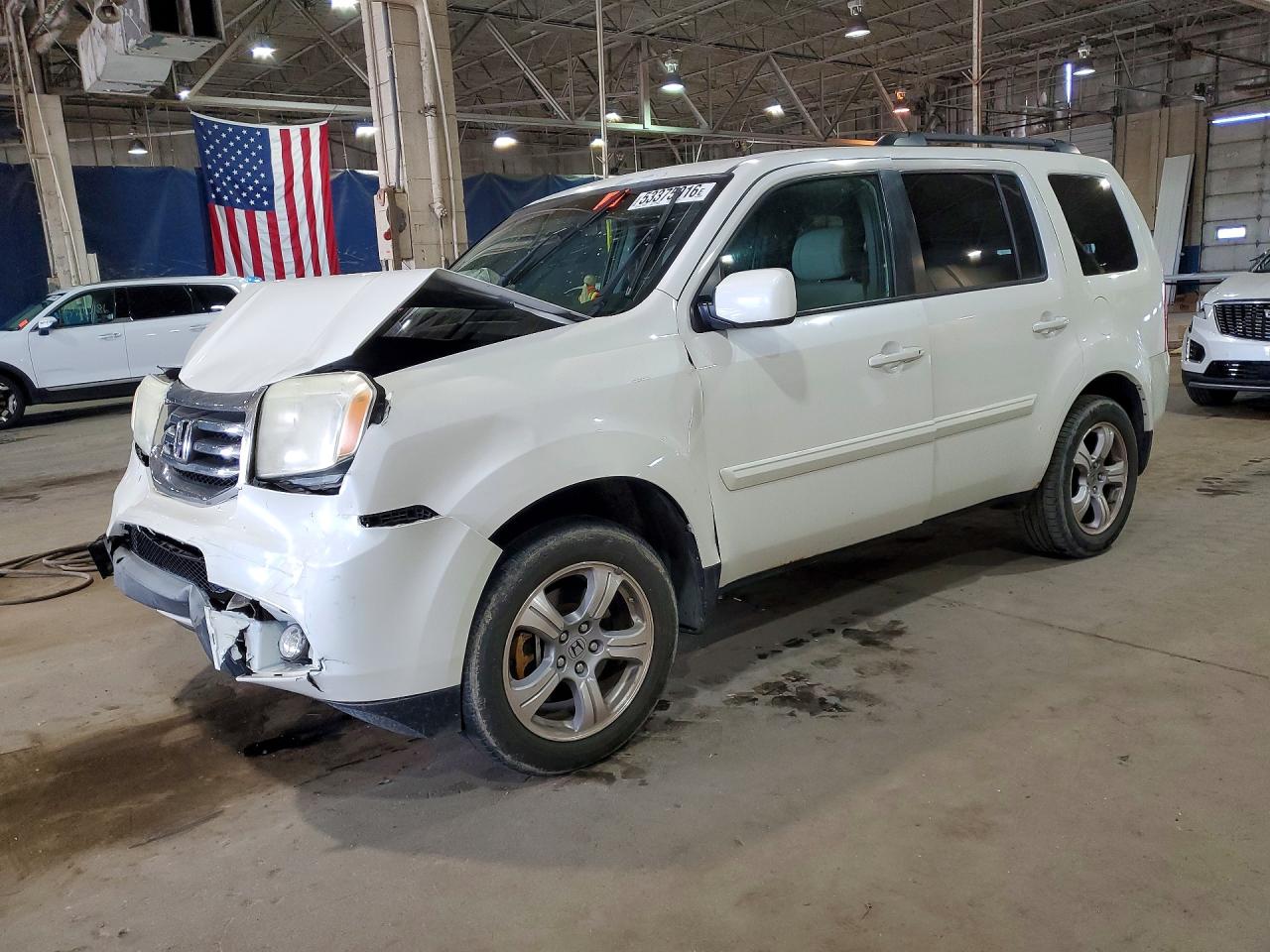 2013 Honda Pilot Ex White vin: 5FNYF4H46DB503801