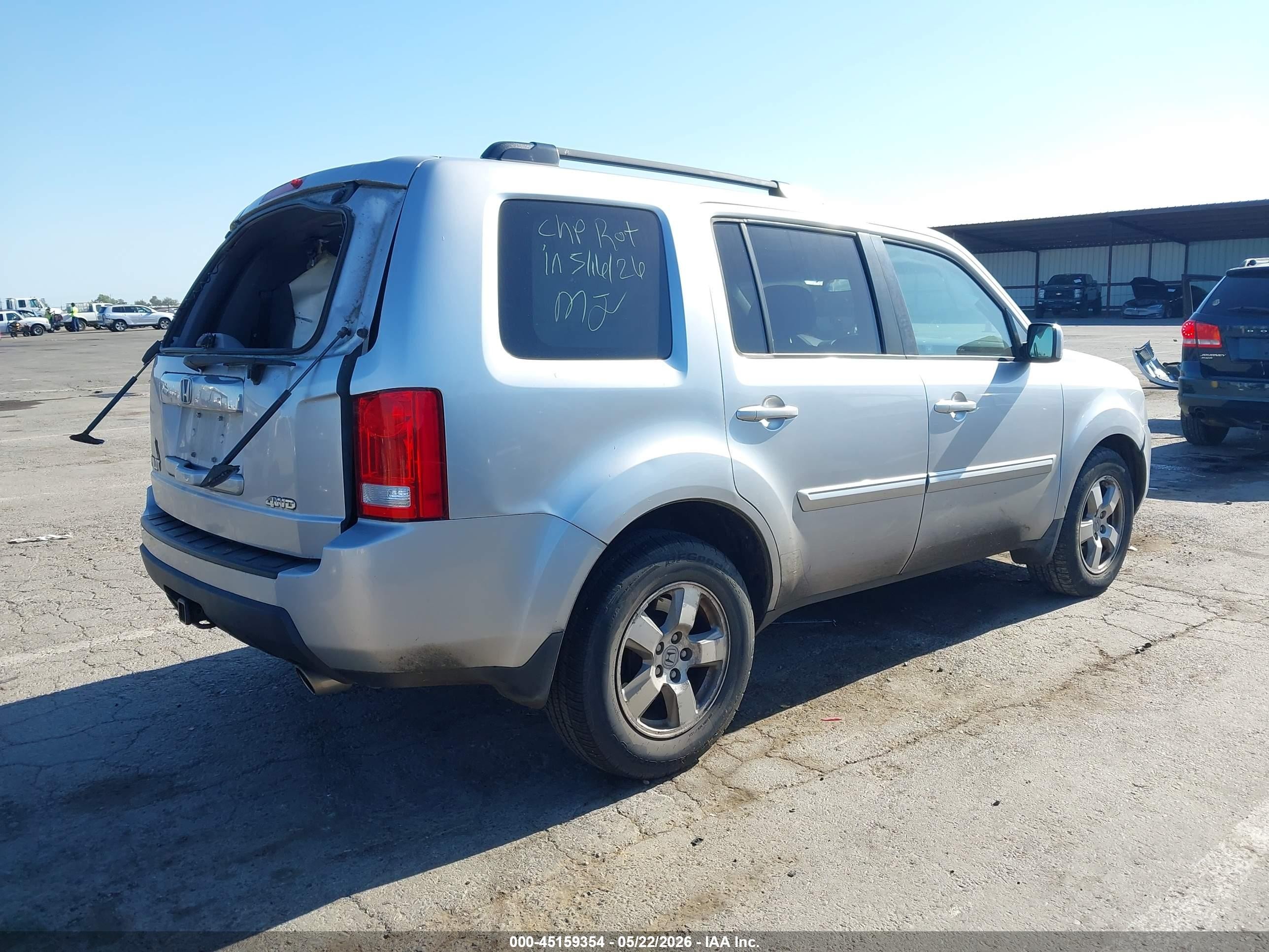 2011 Honda Pilot Ex Серебряный vin: 5FNYF4H47BB037454