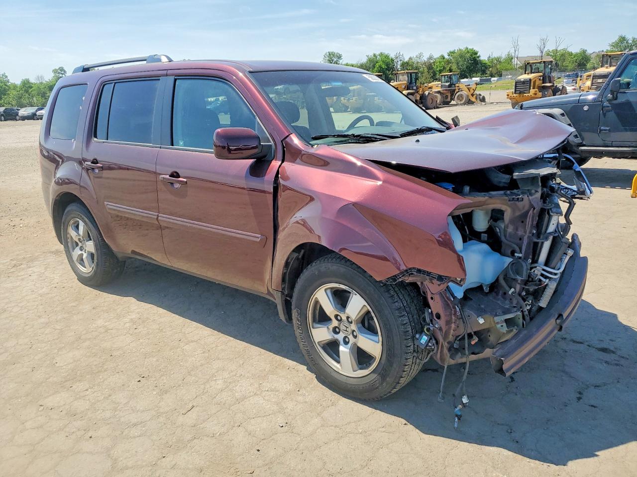 2011 Honda Pilot Ex Maroon vin: 5FNYF4H47BB055243