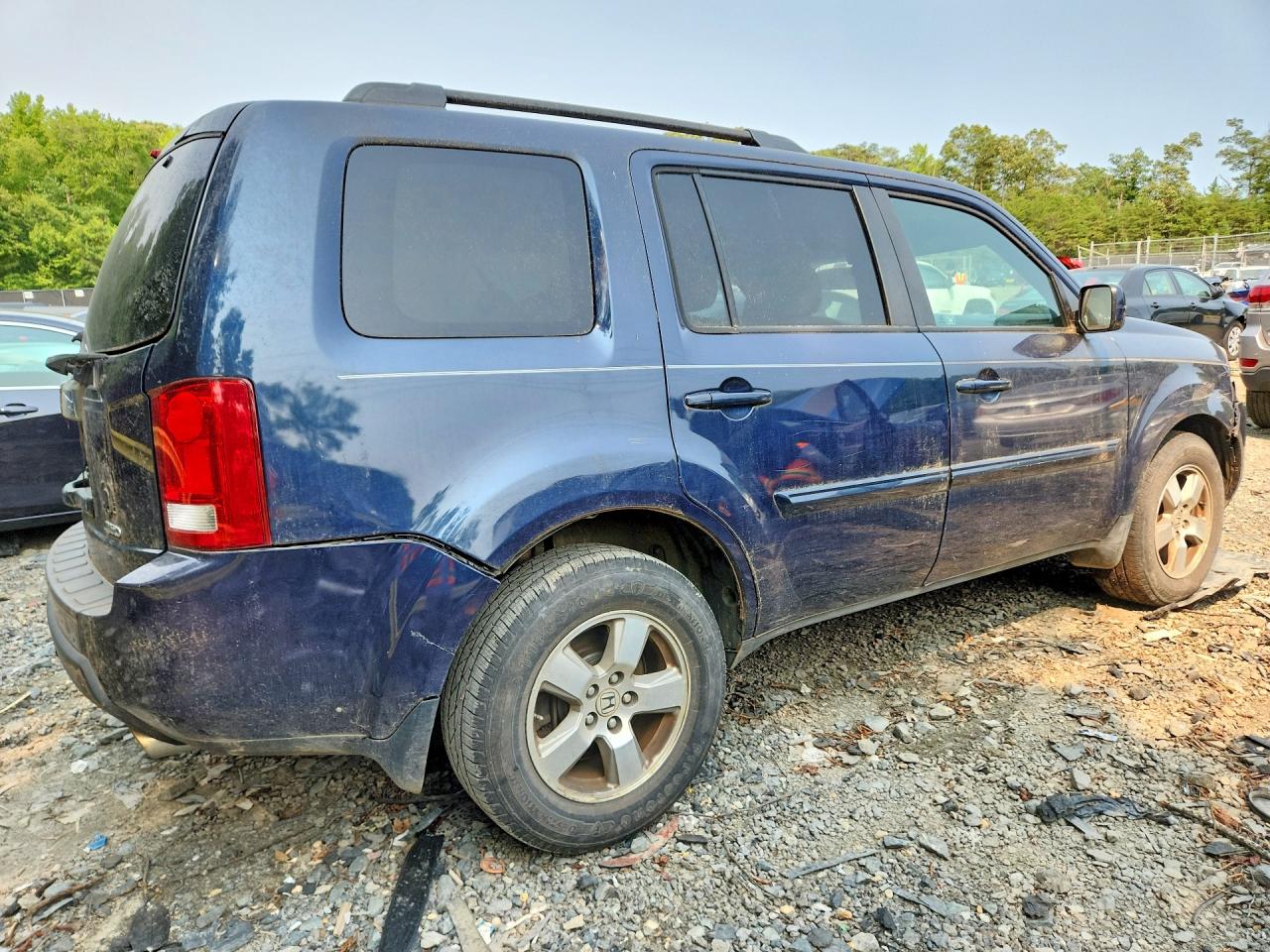2011 Honda Pilot Ex Blue vin: 5FNYF4H47BB083642