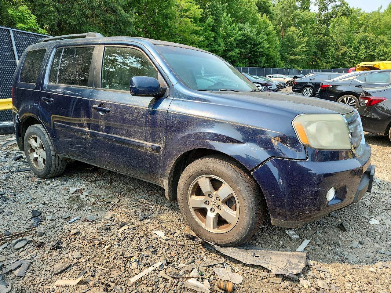 2011 Honda Pilot Ex Blue vin: 5FNYF4H47BB083642