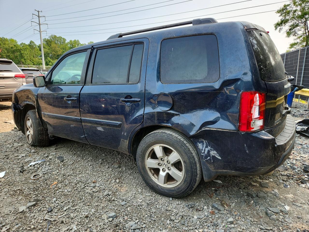 2011 Honda Pilot Ex Blue vin: 5FNYF4H47BB083642