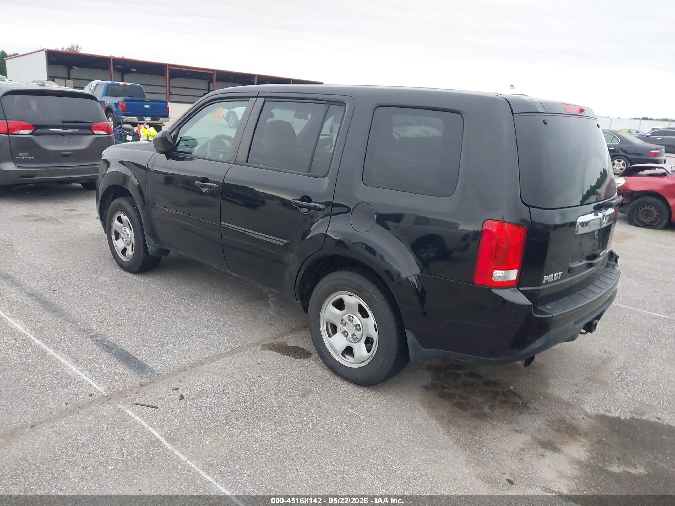 2012 Honda Pilot Ex Черный vin: 5FNYF4H47CB009591