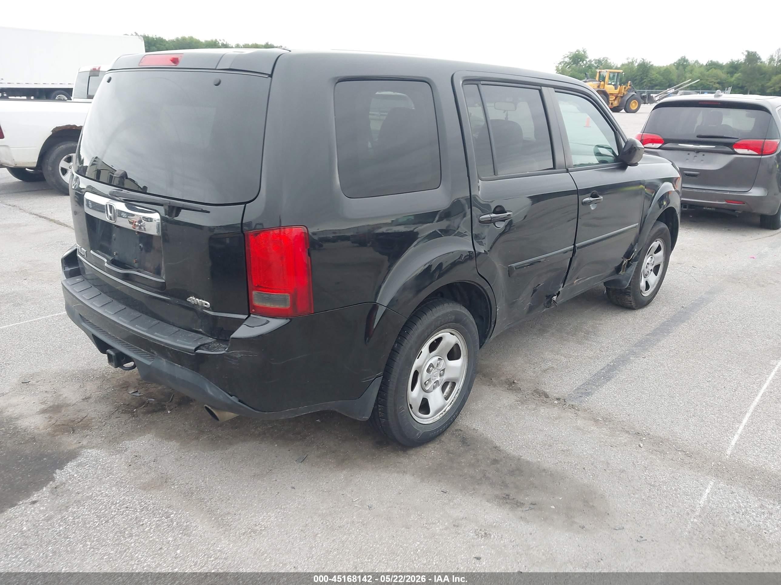 2012 Honda Pilot Ex Черный vin: 5FNYF4H47CB009591