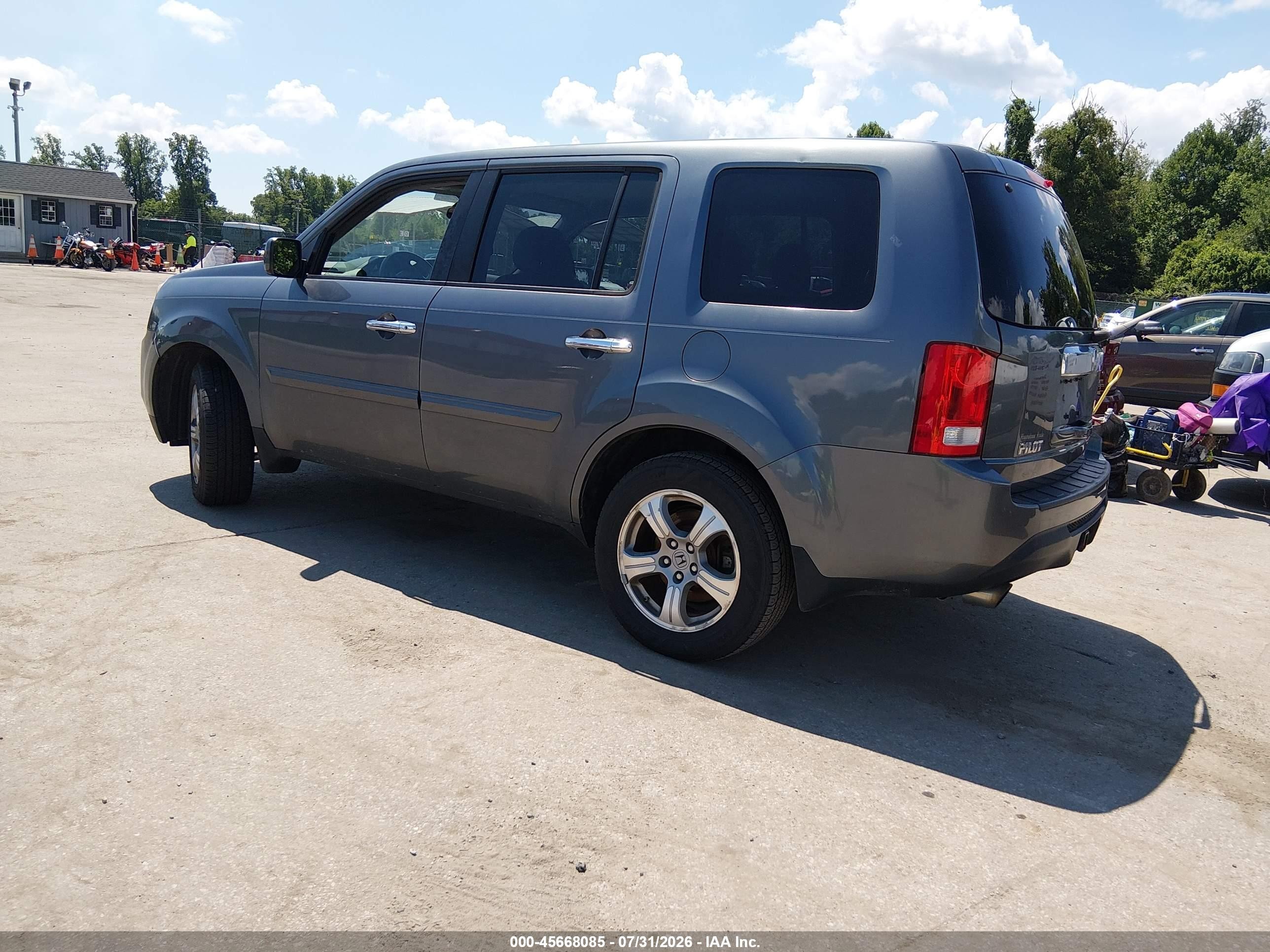 2013 Honda Pilot Ex Gray vin: 5FNYF4H47DB015232
