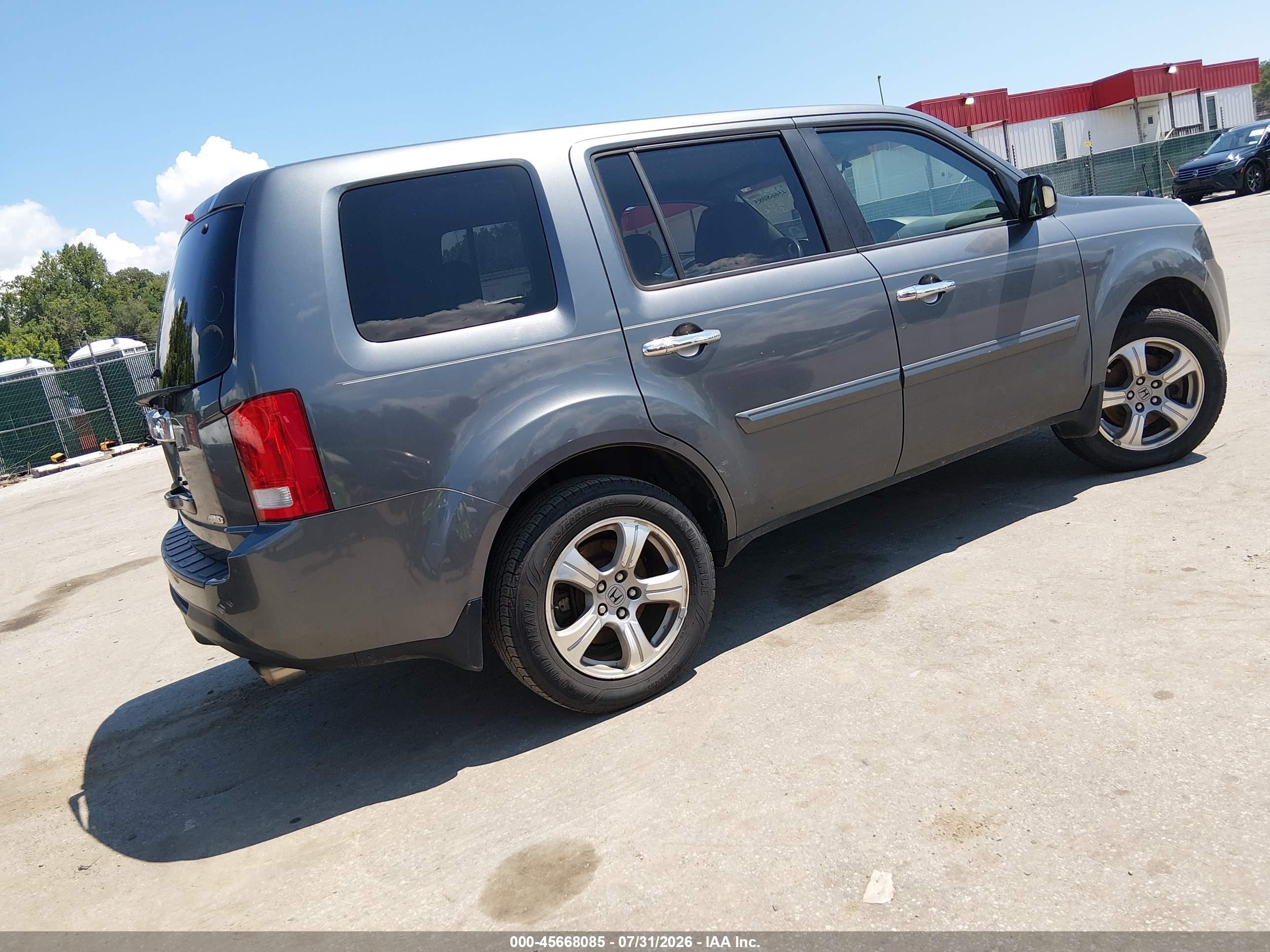 2013 Honda Pilot Ex Gray vin: 5FNYF4H47DB015232