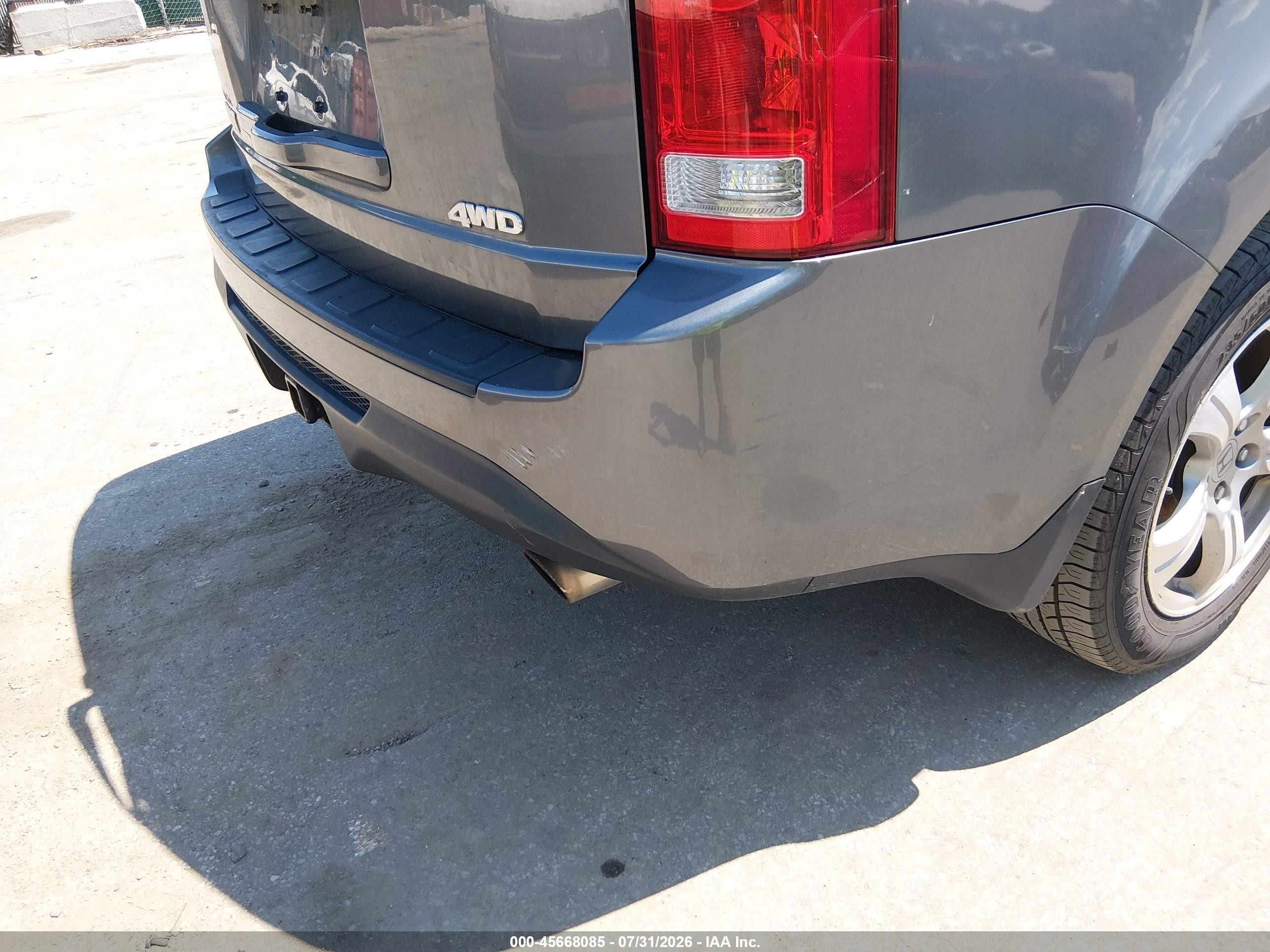 2013 Honda Pilot Ex Gray vin: 5FNYF4H47DB015232