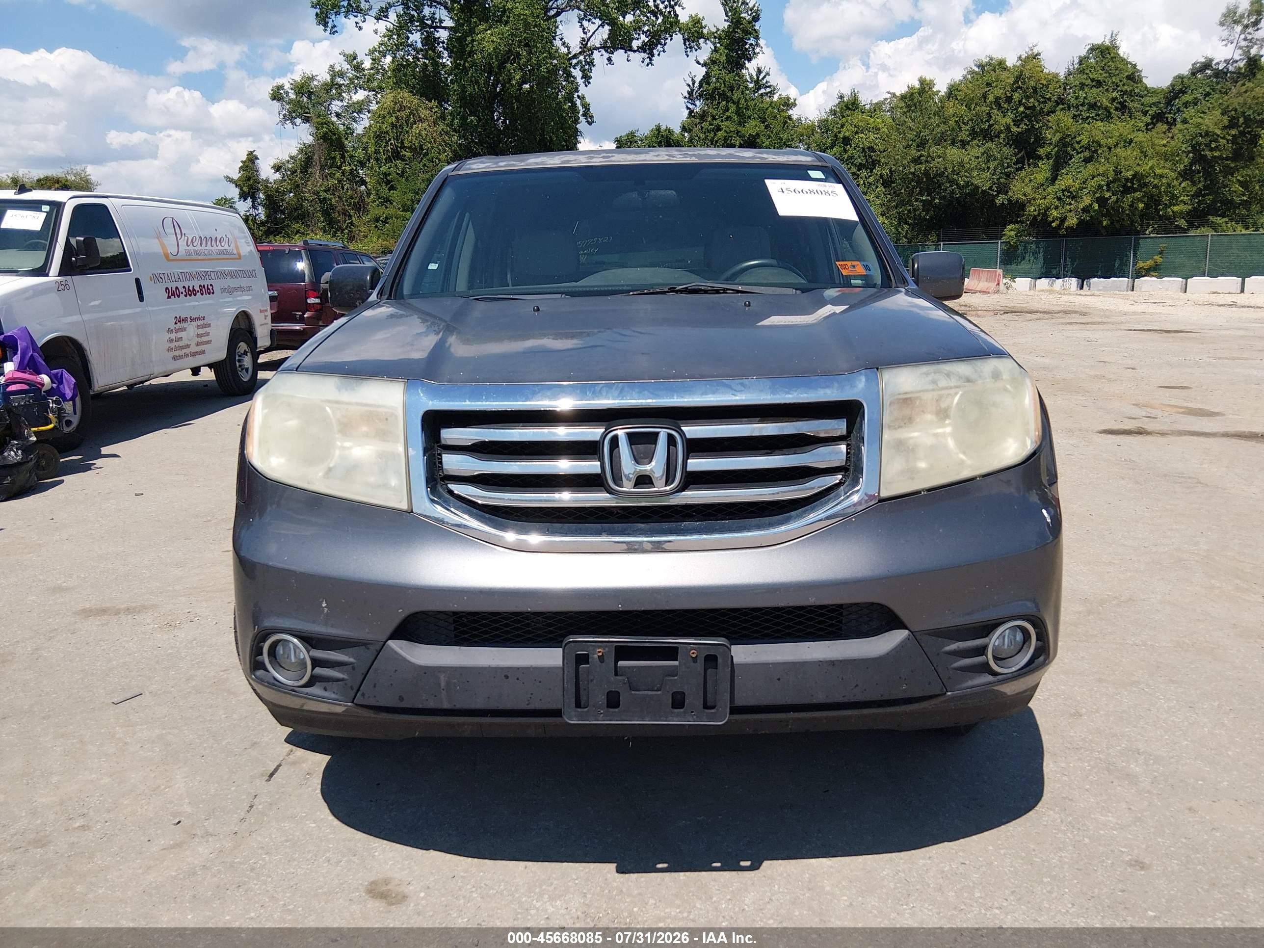 2013 Honda Pilot Ex Gray vin: 5FNYF4H47DB015232