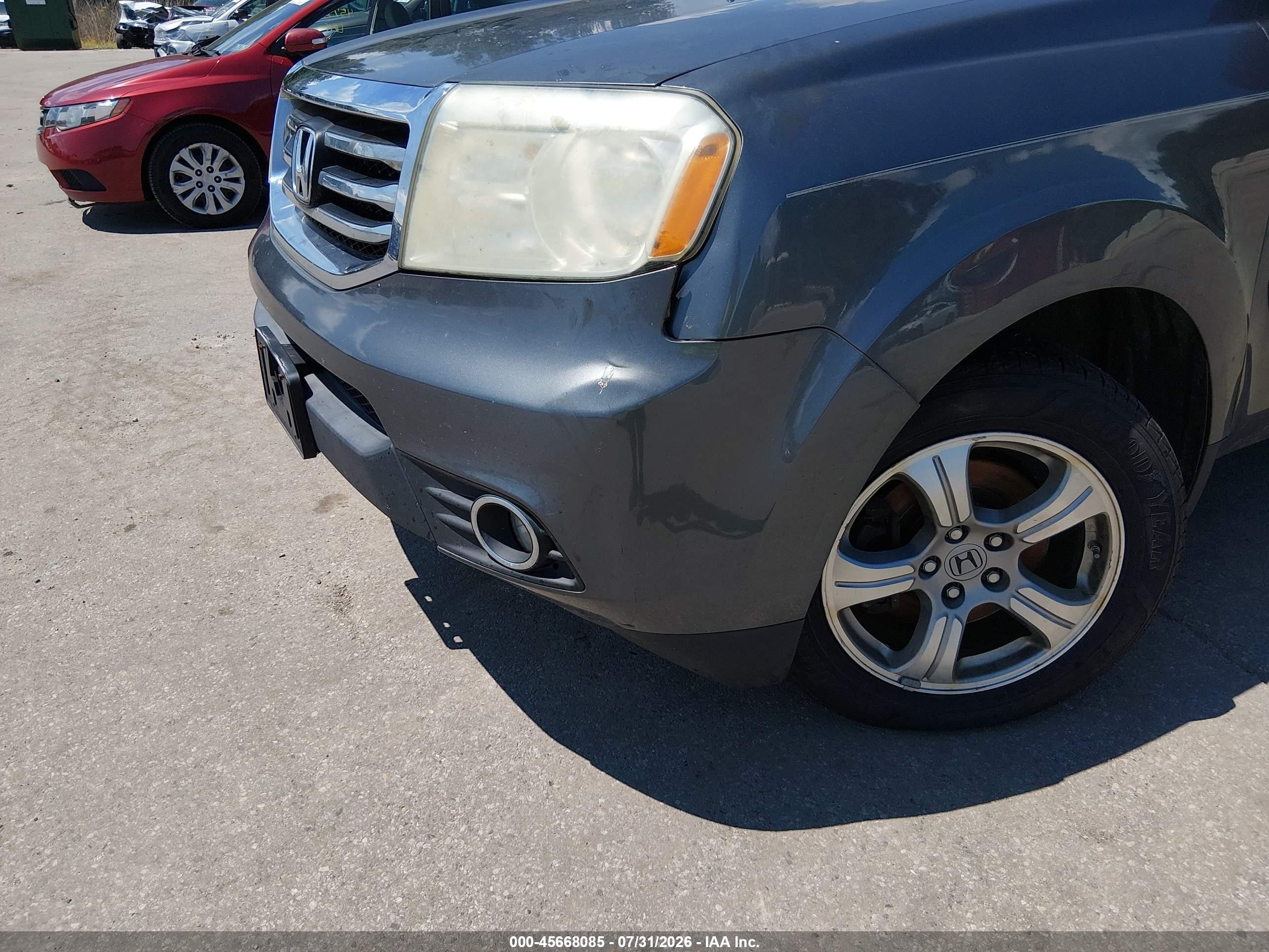 2013 Honda Pilot Ex Gray vin: 5FNYF4H47DB015232