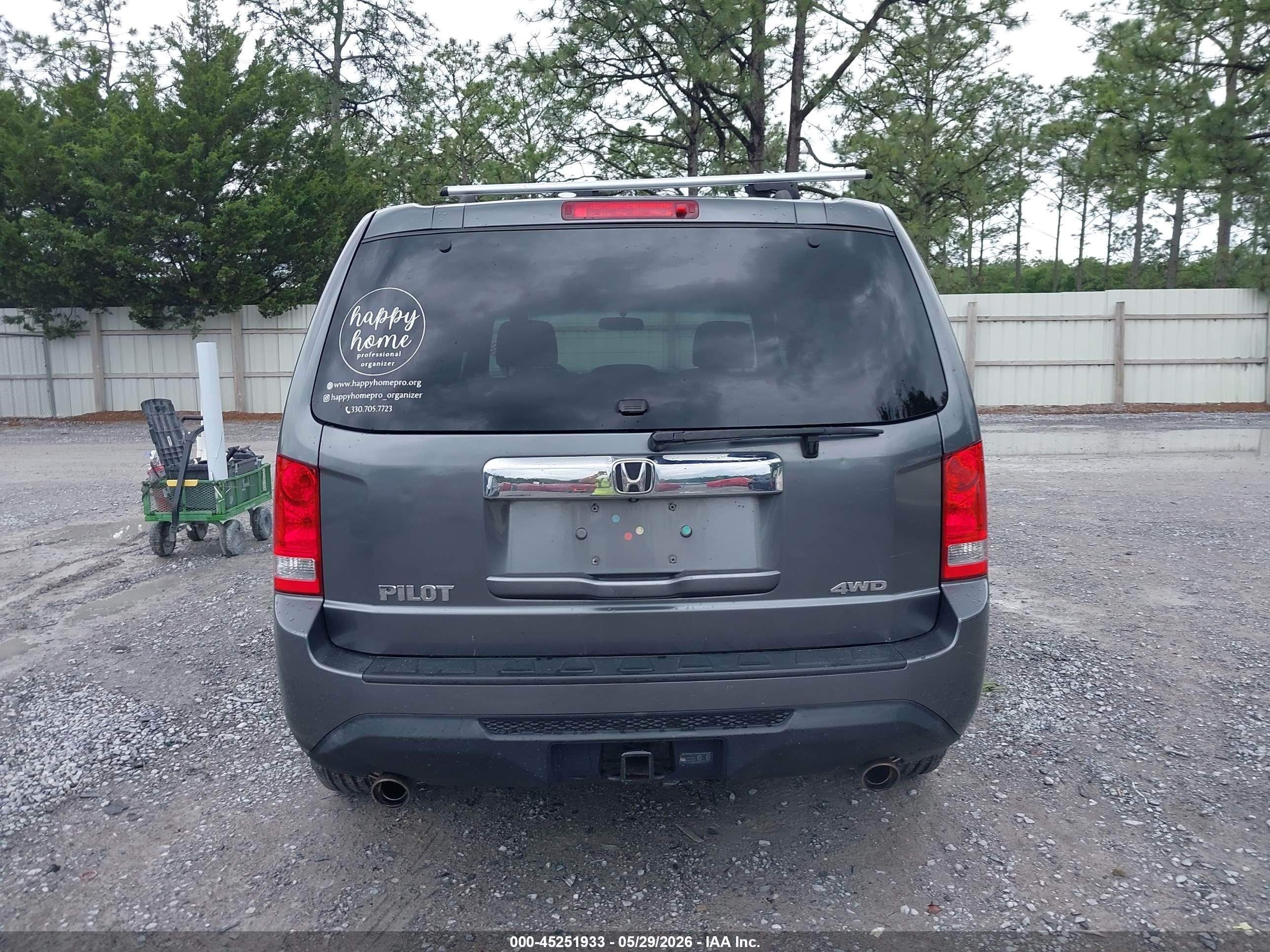 2013 Honda Pilot Ex Gray vin: 5FNYF4H47DB038557
