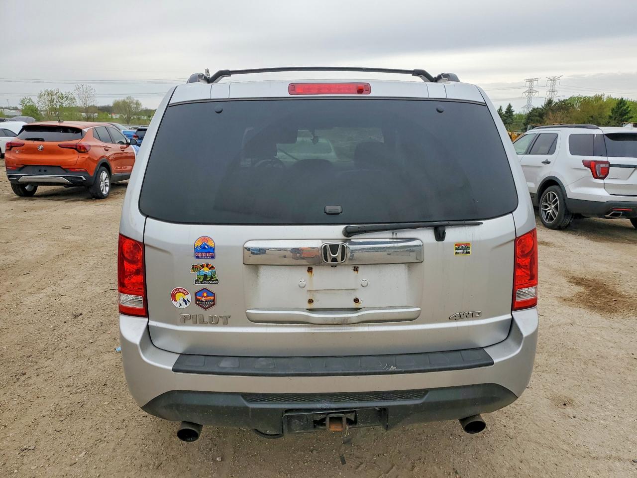 2014 Honda Pilot Ex Silver vin: 5FNYF4H47EB018939