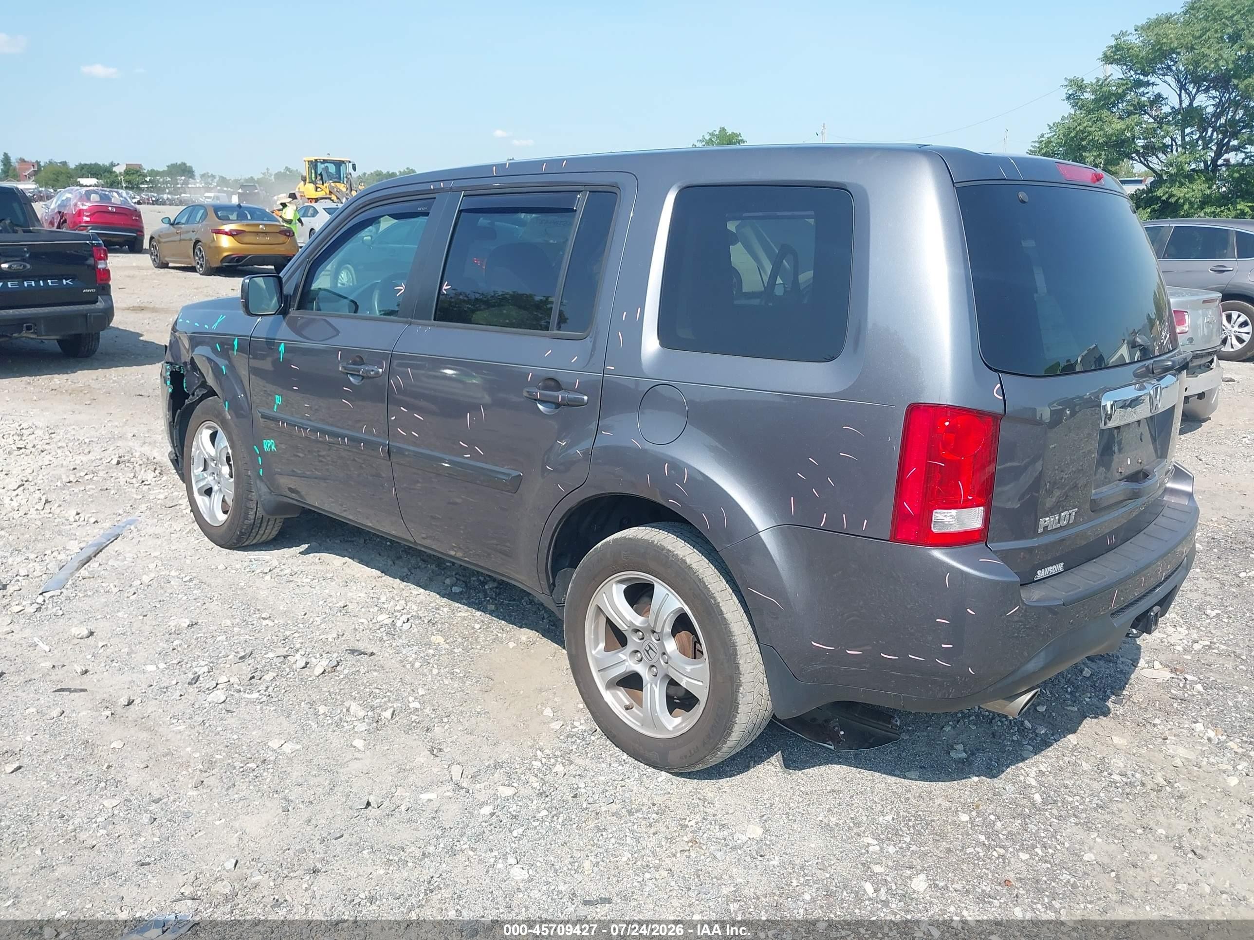 2015 Honda Pilot Ex Gray vin: 5FNYF4H47FB003746