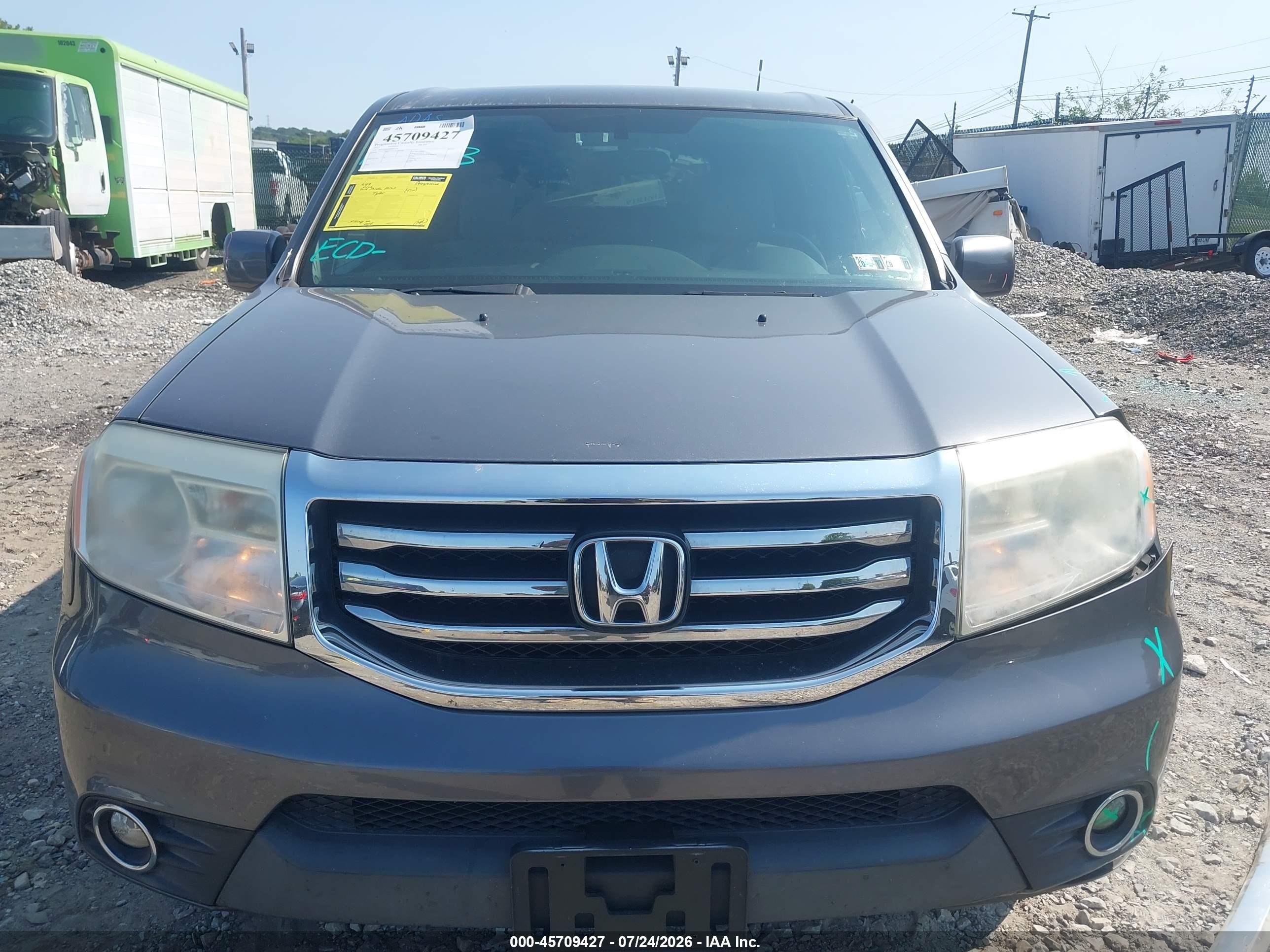 2015 Honda Pilot Ex Gray vin: 5FNYF4H47FB003746