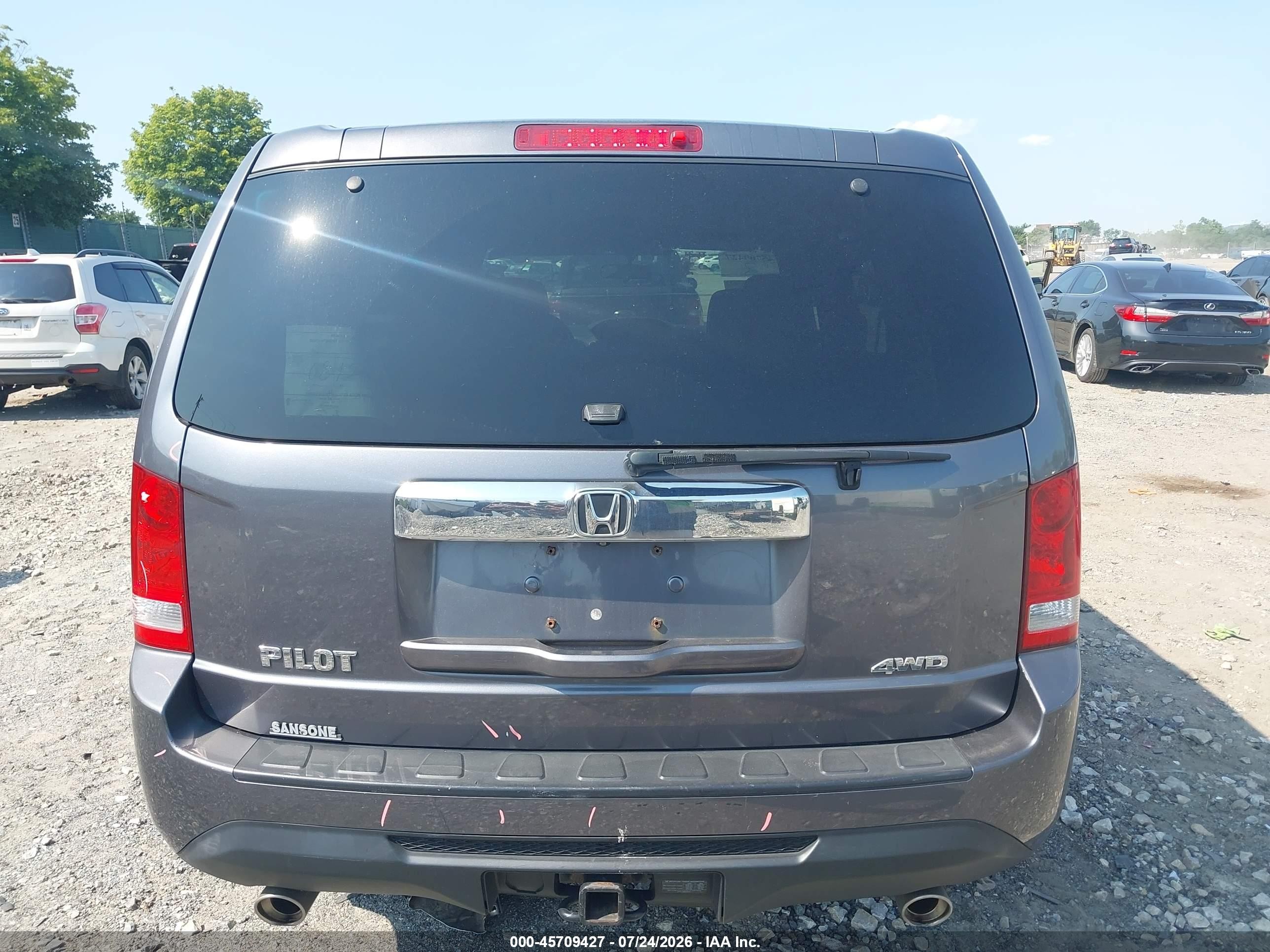 2015 Honda Pilot Ex Gray vin: 5FNYF4H47FB003746