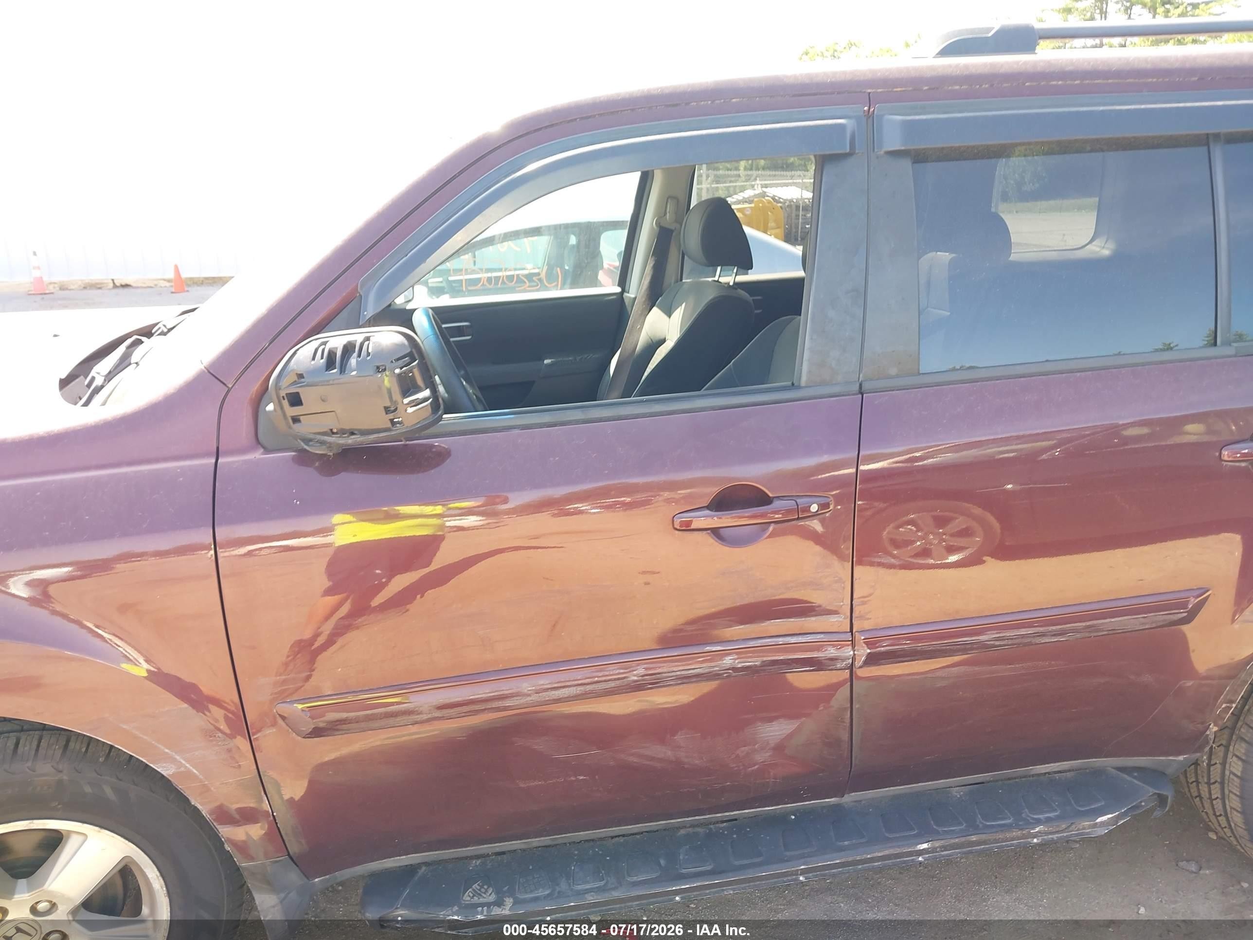 2010 Honda Pilot Ex Maroon vin: 5FNYF4H48AB035906
