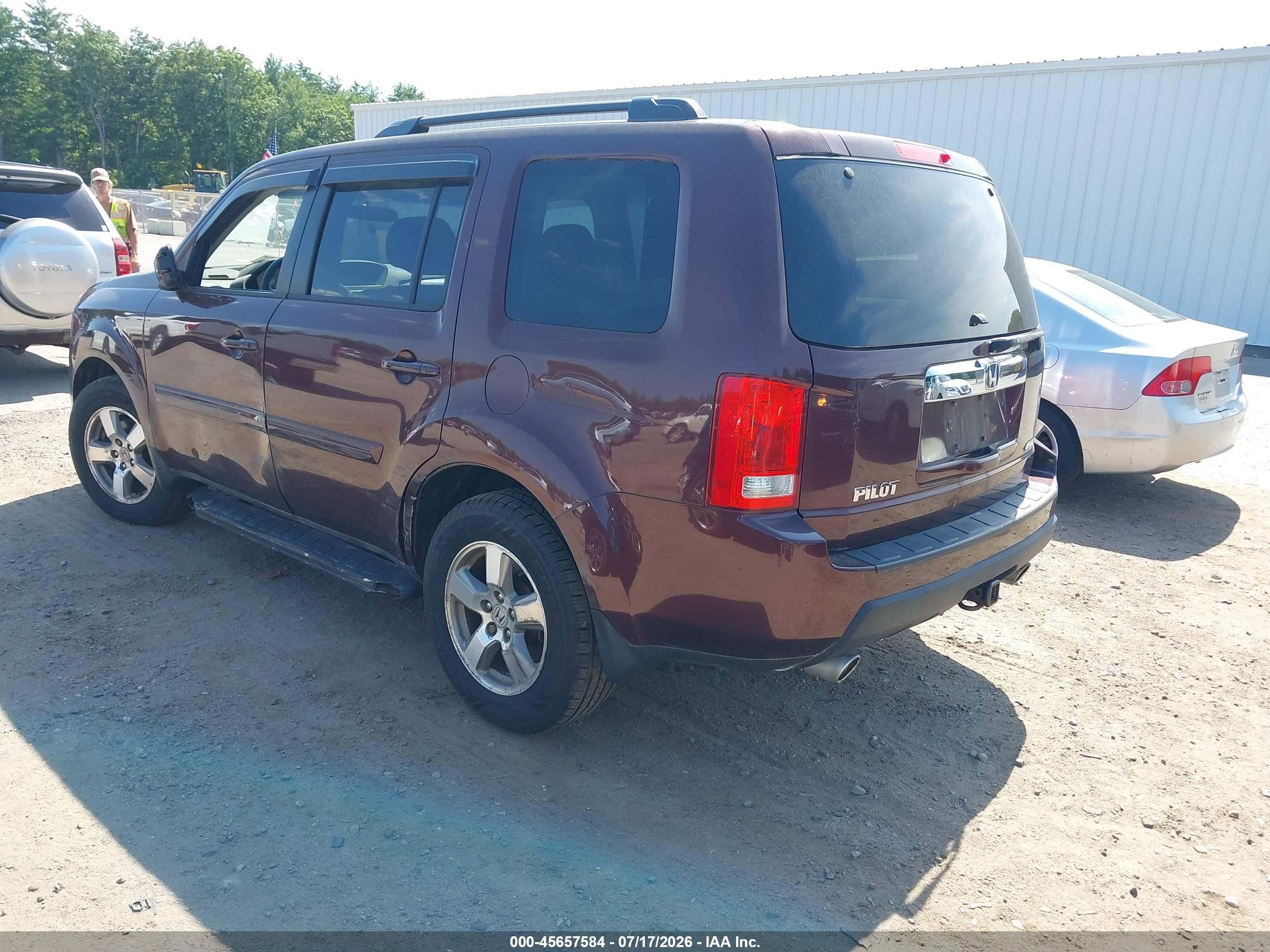 2010 Honda Pilot Ex Maroon vin: 5FNYF4H48AB035906