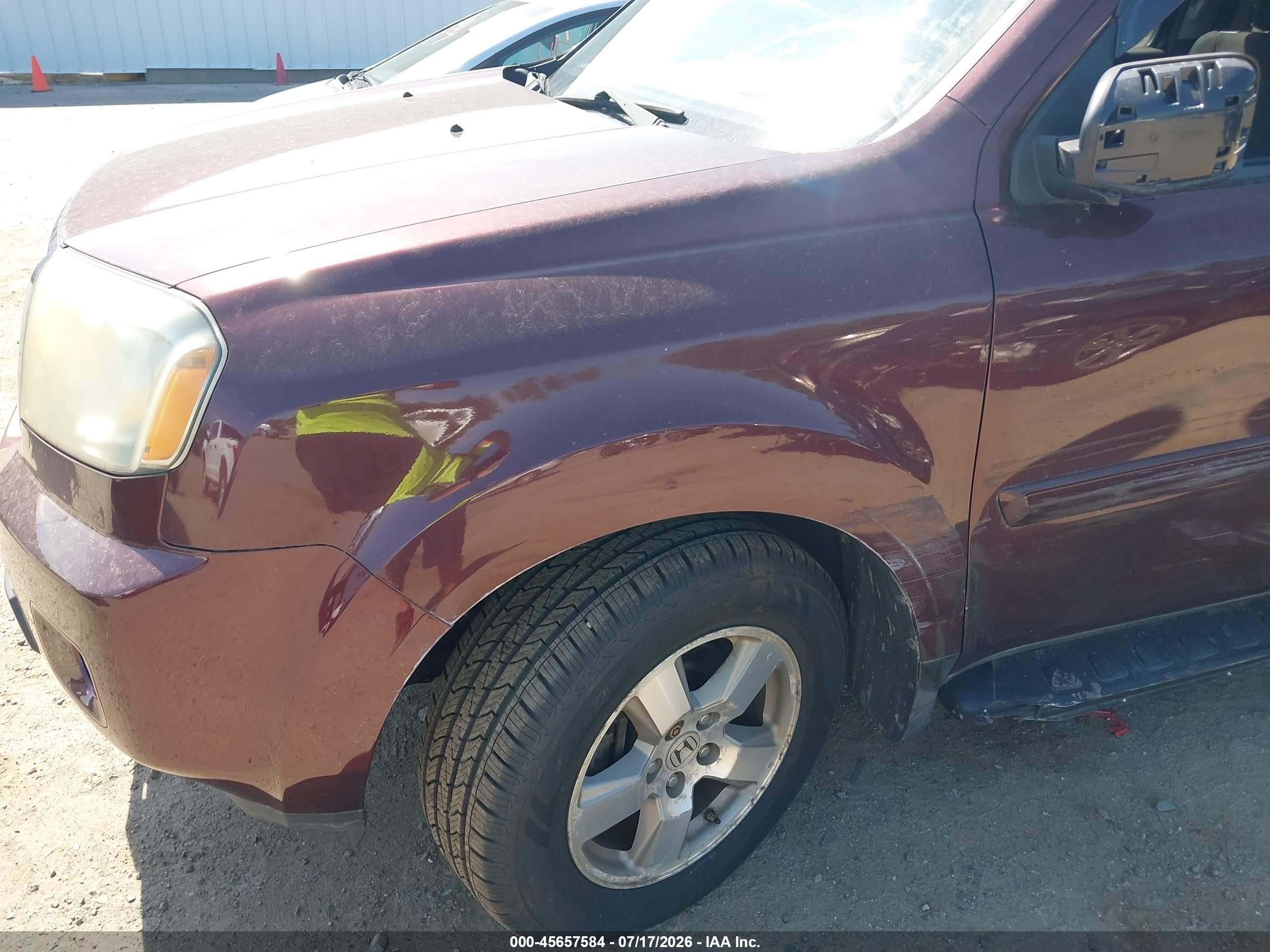 2010 Honda Pilot Ex Maroon vin: 5FNYF4H48AB035906