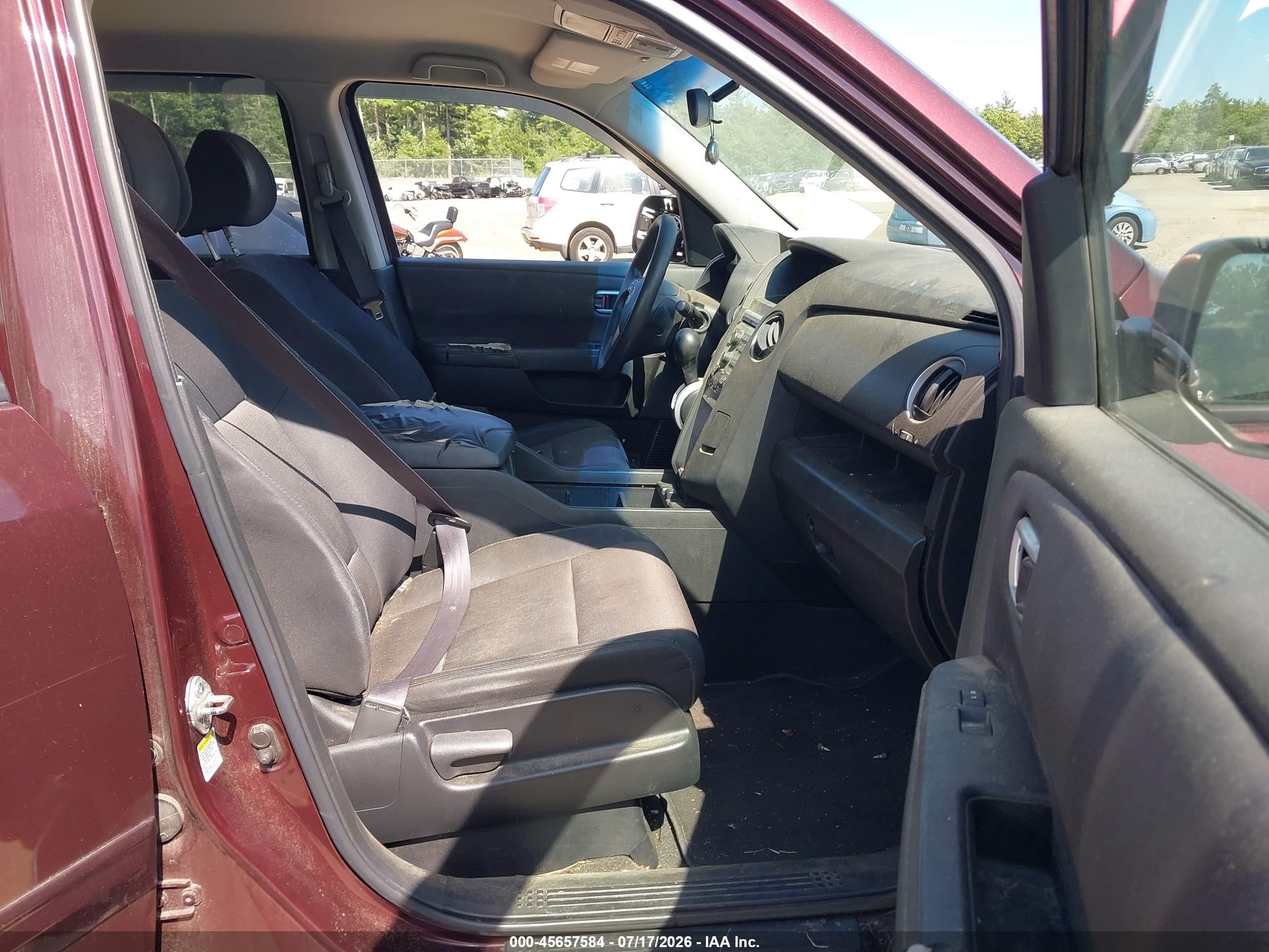 2010 Honda Pilot Ex Maroon vin: 5FNYF4H48AB035906