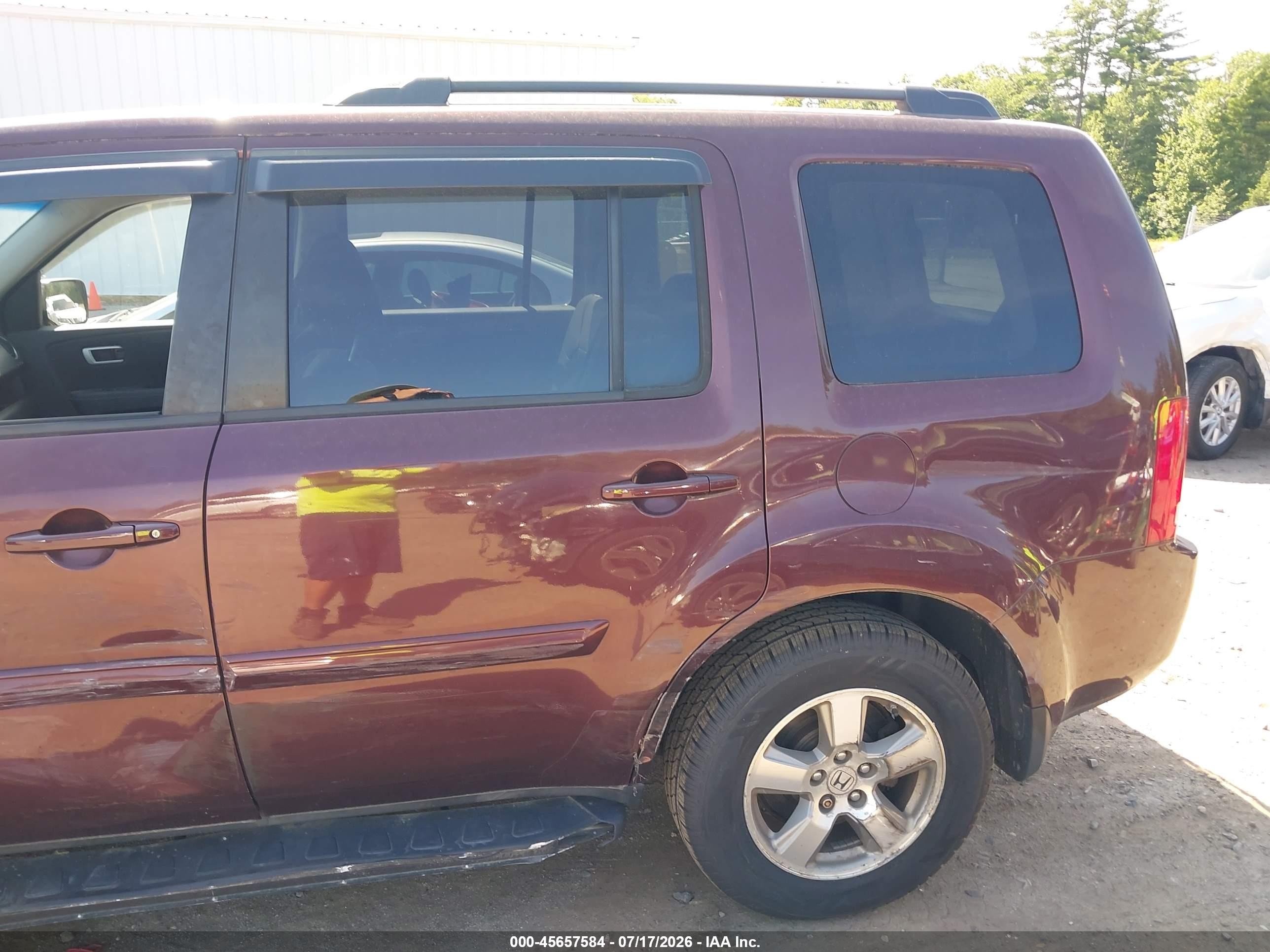 2010 Honda Pilot Ex Maroon vin: 5FNYF4H48AB035906