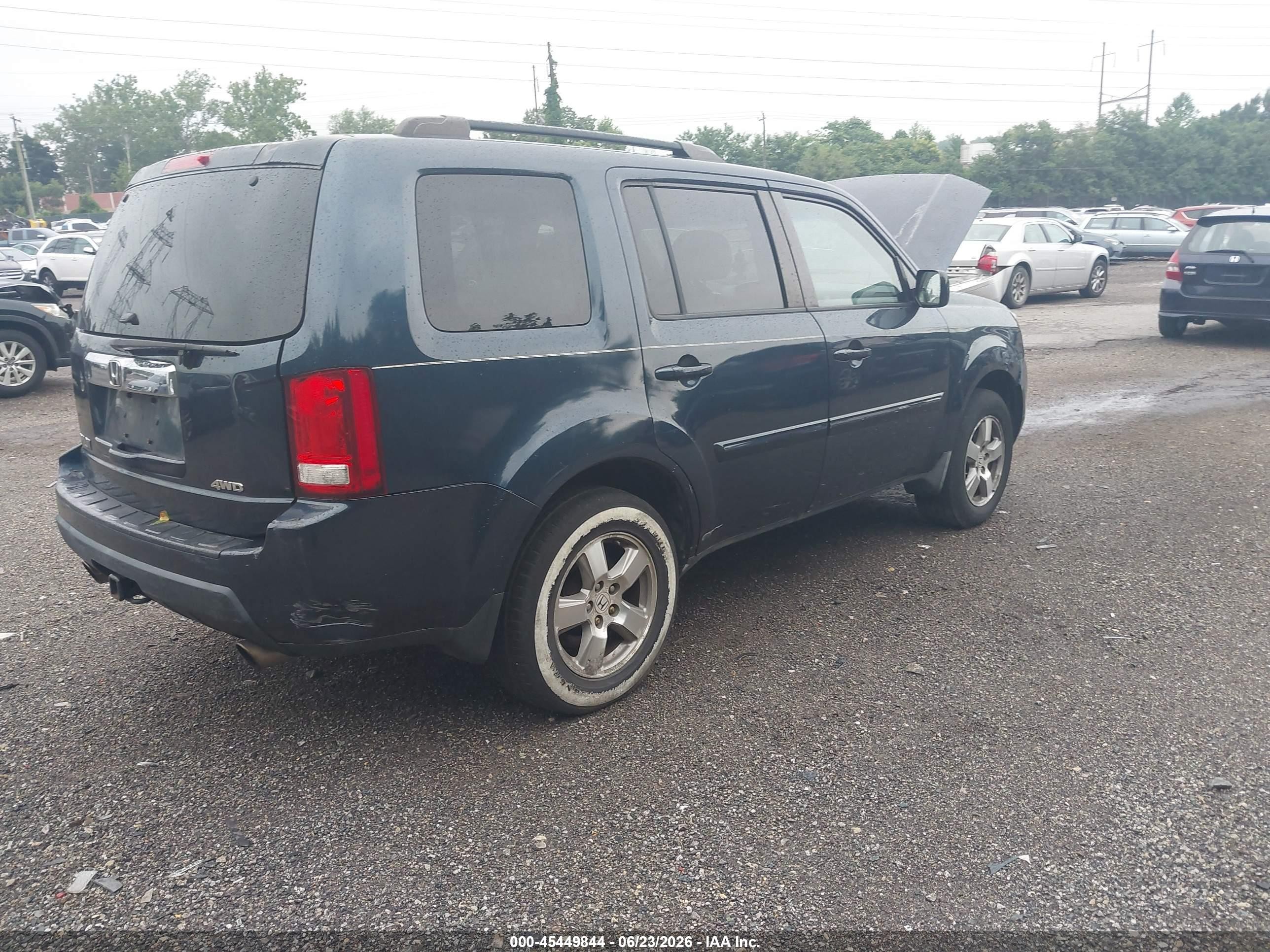 2010 Honda Pilot Ex Blue vin: 5FNYF4H48AB040331