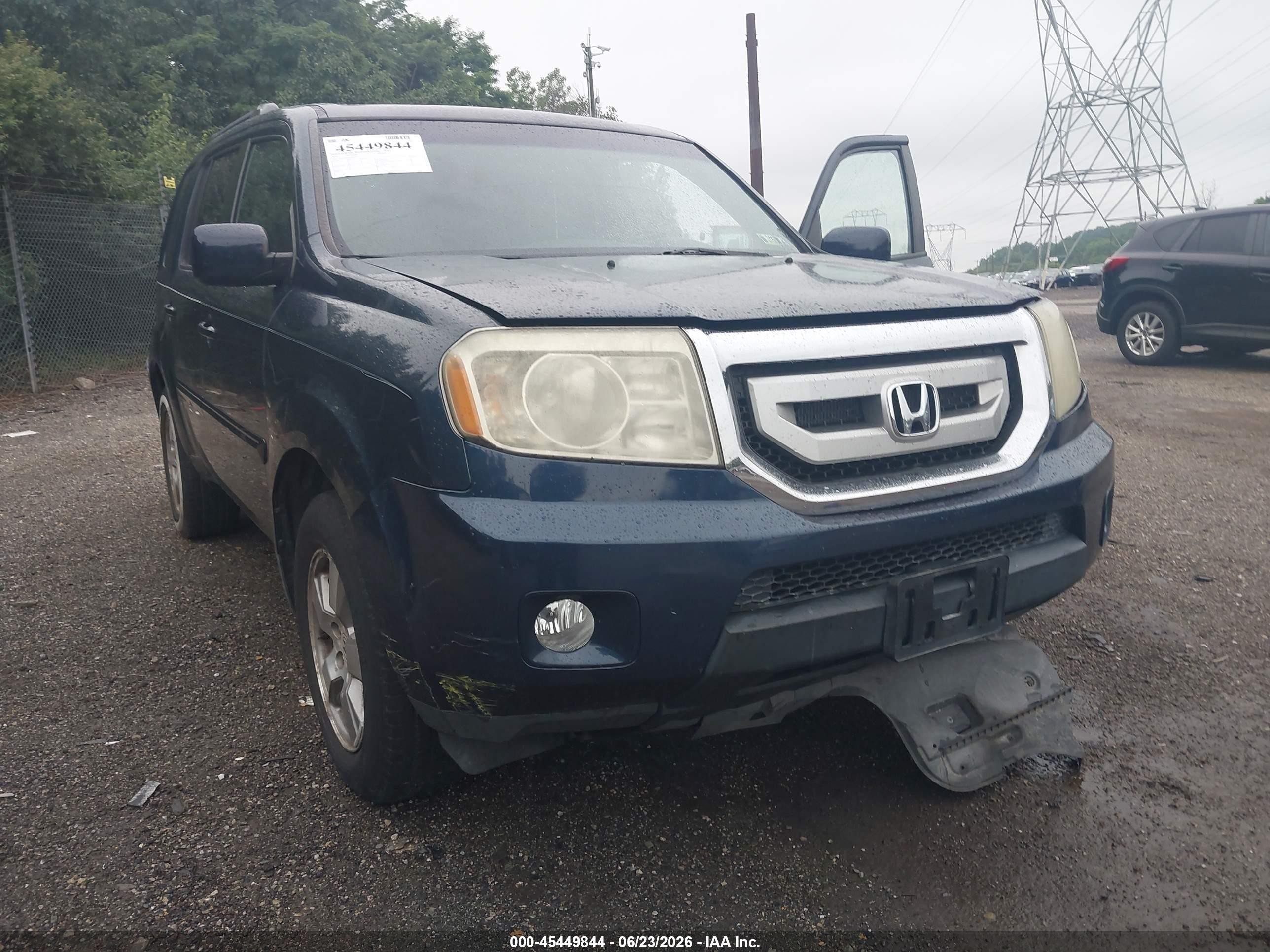 2010 Honda Pilot Ex Blue vin: 5FNYF4H48AB040331