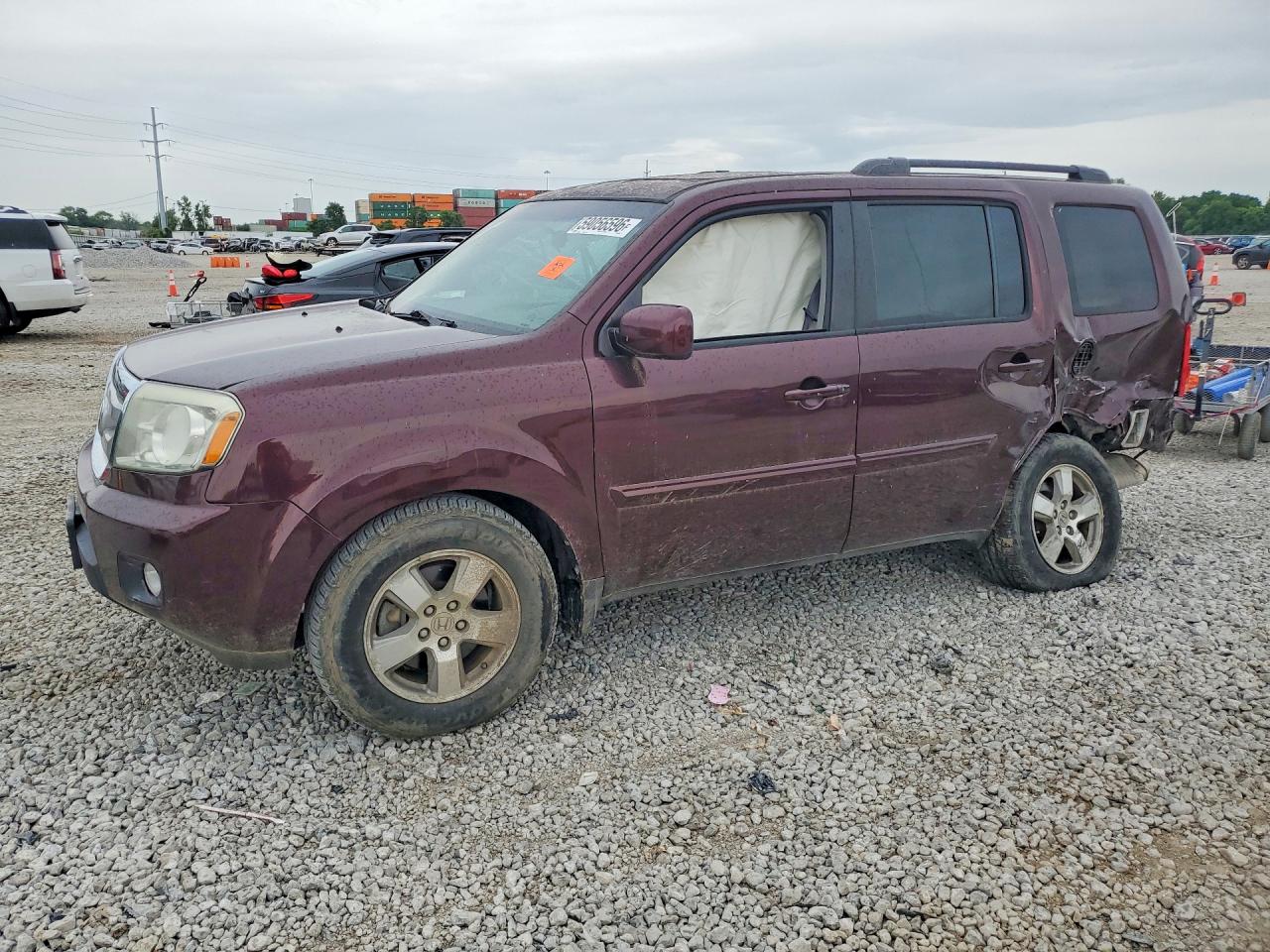 2011 Honda Pilot Ex Maroon vin: 5FNYF4H48BB007377
