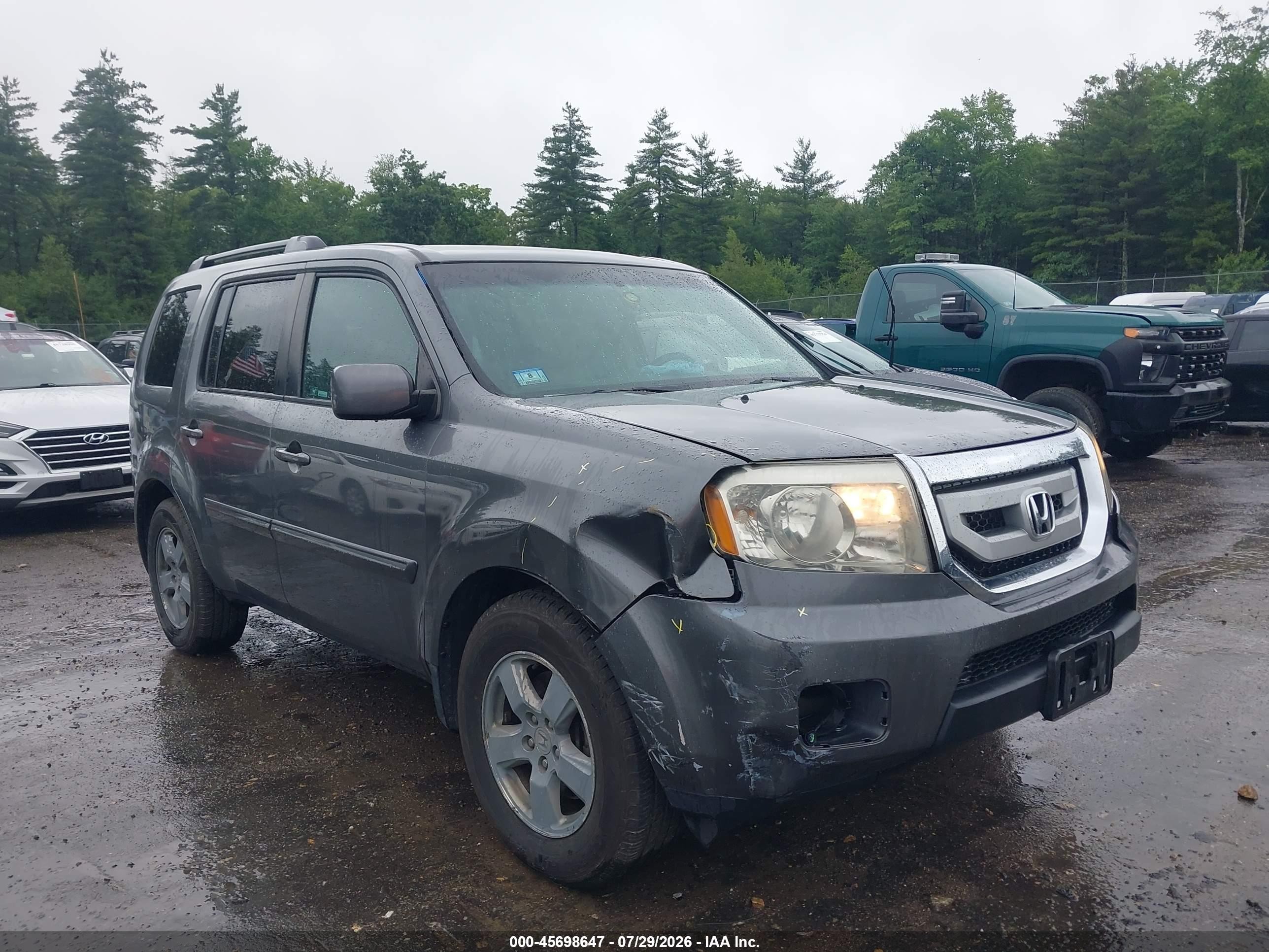 2011 Honda Pilot Ex Gray vin: 5FNYF4H48BB089756