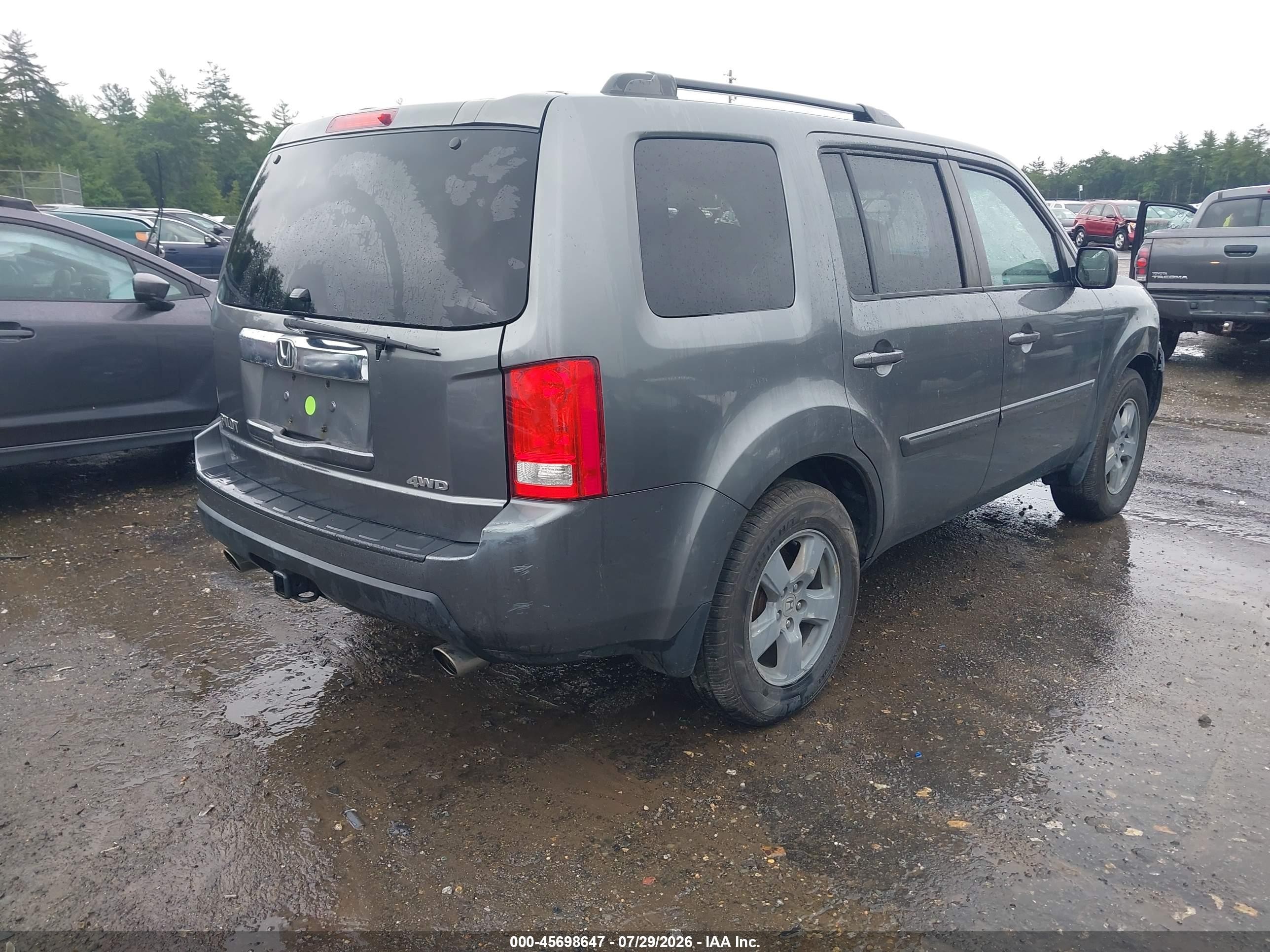 2011 Honda Pilot Ex Gray vin: 5FNYF4H48BB089756